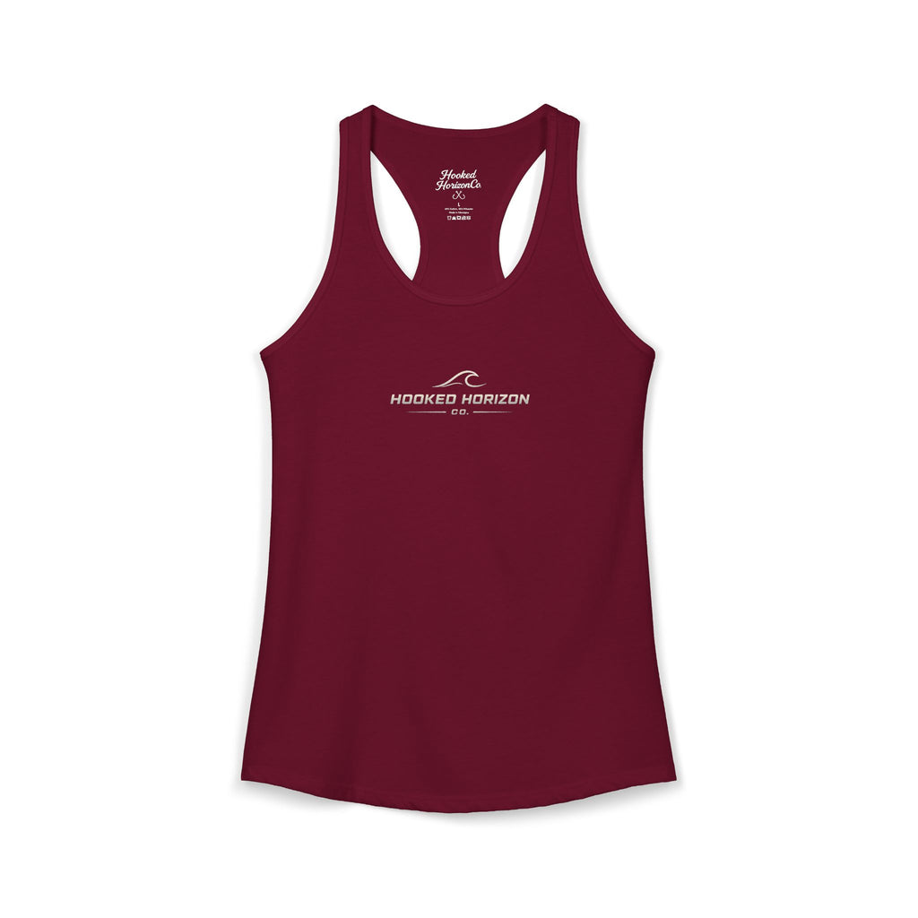 Hooked Horizon Co. Commerical Logo — Soft Women's Ideal Racerback Tank
