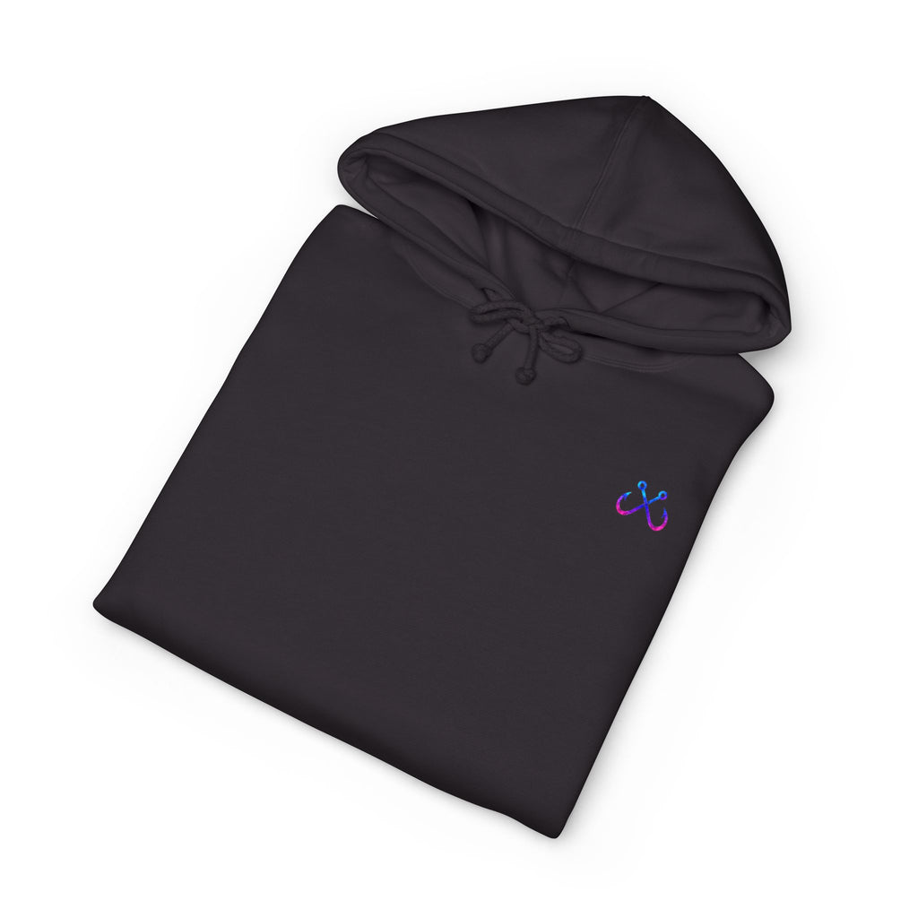 Bull Shark Hoodie Hooked Horizon Co. — Fishing Back Graphic Hoodie, Multiple Color Variations
