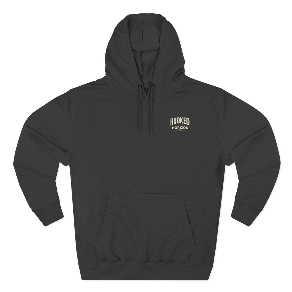 Fishing Charter T-Shirt— Hooked Horizon Hoodie — Fishing Boat Graphic Pullover
