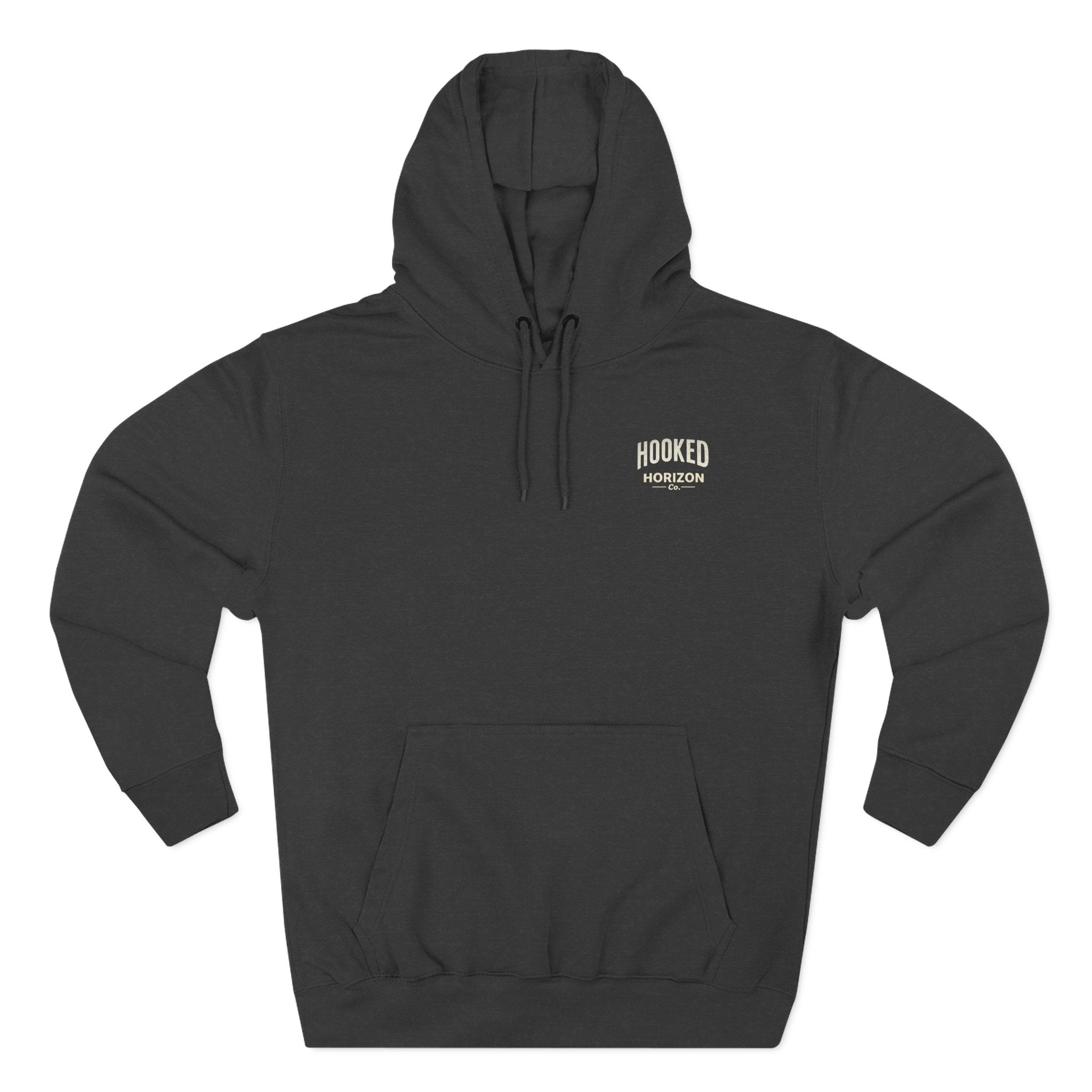 Fishing Charter T-Shirt— Hooked Horizon Hoodie — Fishing Boat Graphic Pullover