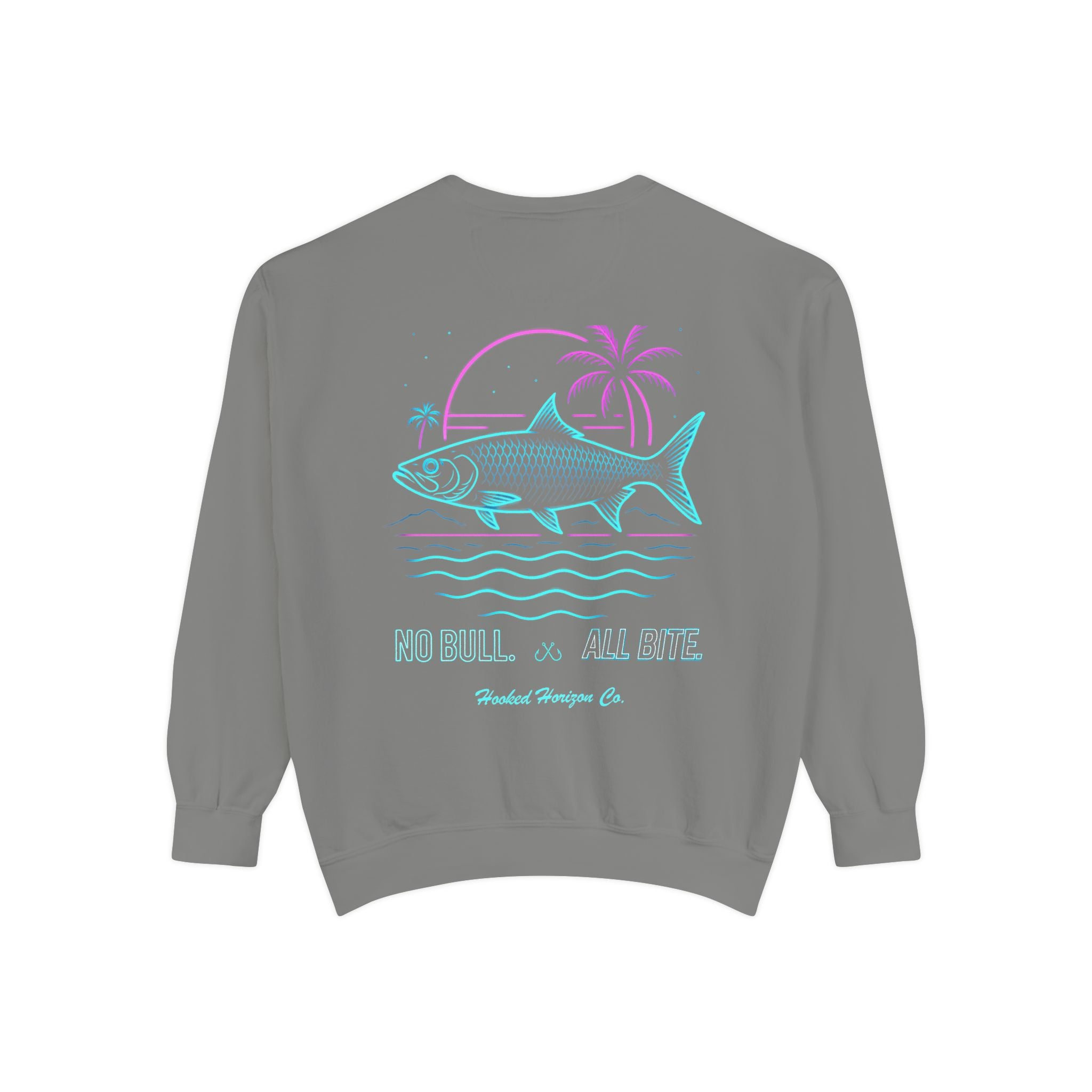 Vintage vibes Neon Tarpon Sweatshirt– Hooked Horizon Co. Ocean apparel, Gifts for Him & Her, Ocean Conservation, Soft Unisex Garment-Dyed Sweatshirt