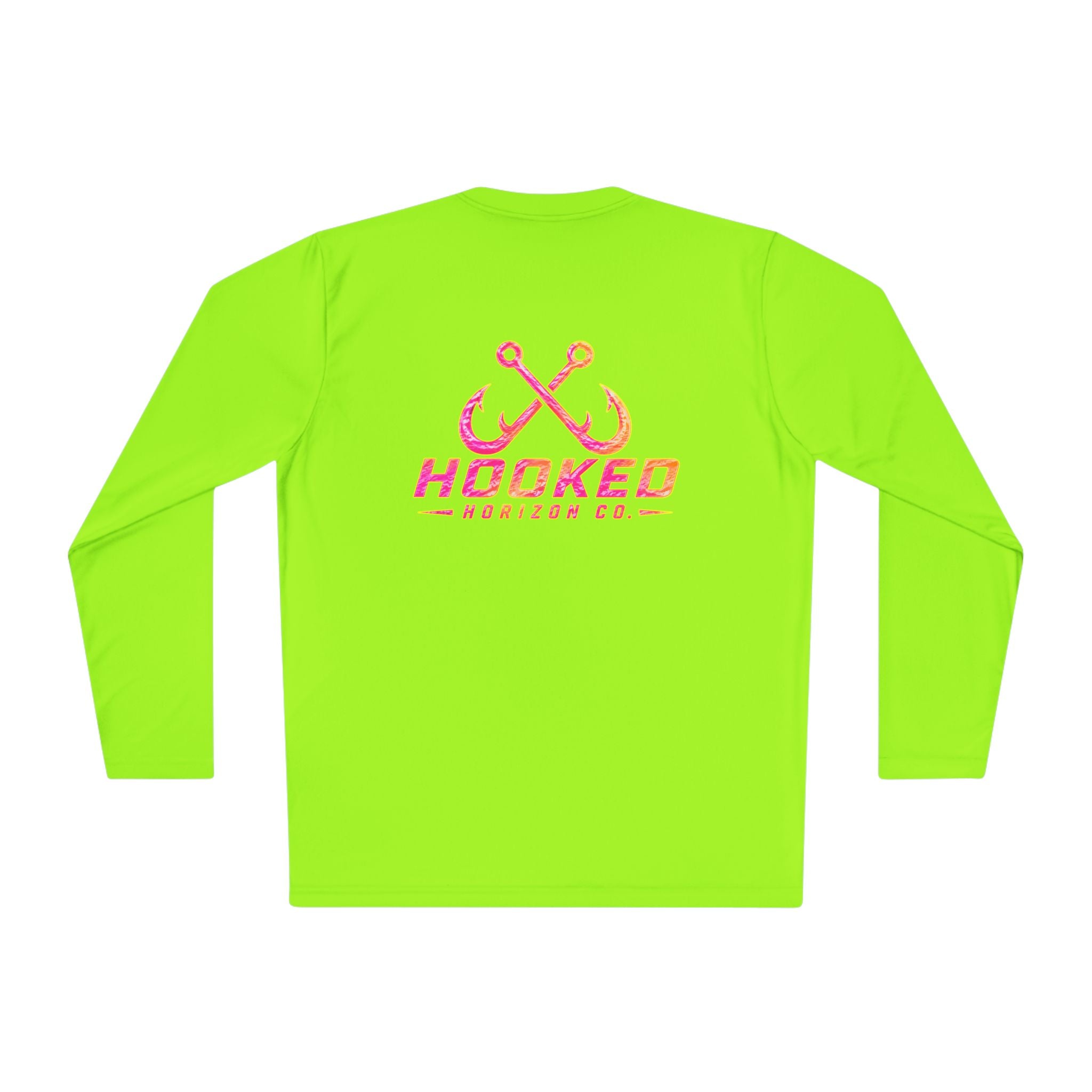 Moisture Wicking Classic Logo Tee In Pink—Horizon Co. Anchors Long Sleeve Tee — Lightweight Fishing Shirt