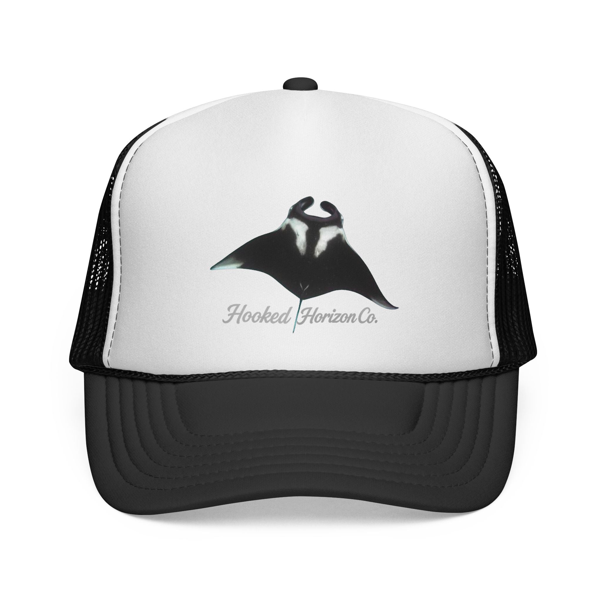 Giant Manta Ray Trucker Cap — 'Chasing Legends' Fishing Hooks Logo