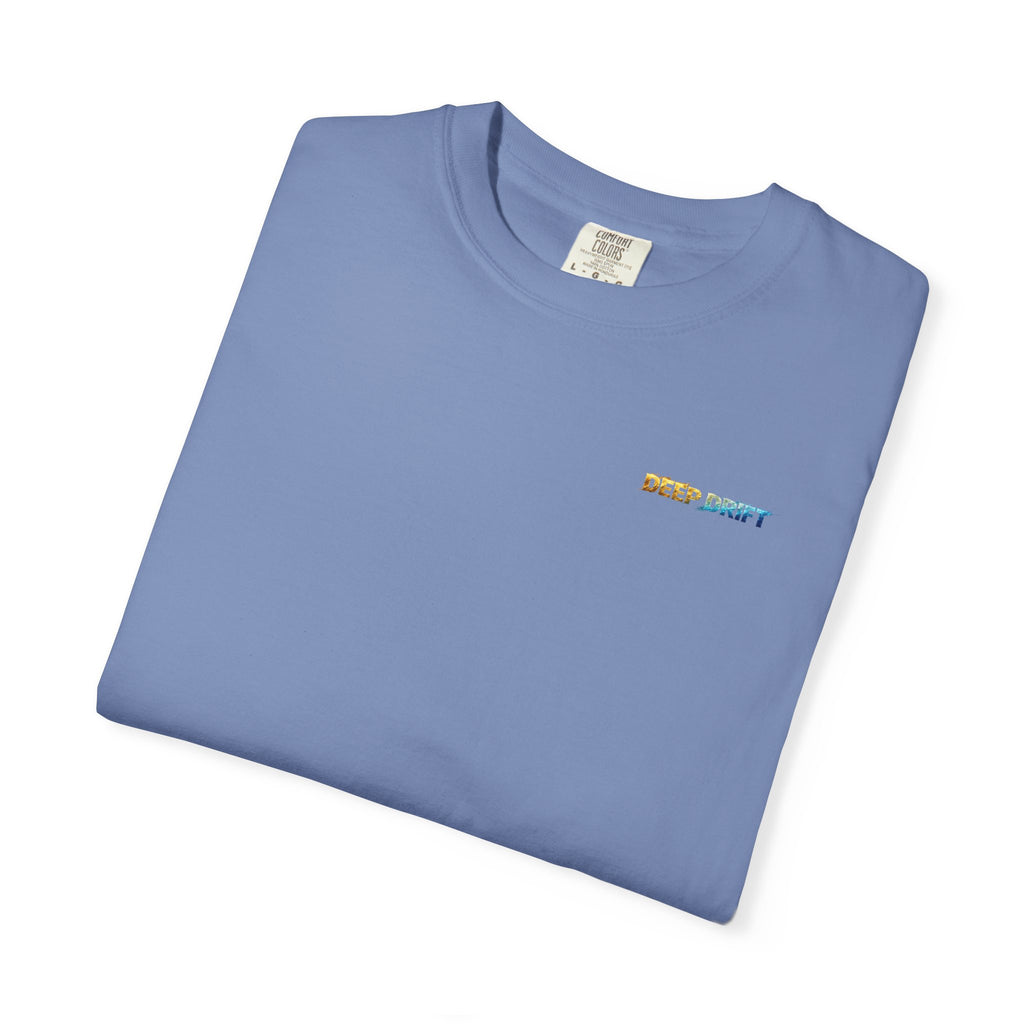 Gold & Blue Tarpon Hooked Horizon Co. — Deep Drift Fishing Graphicishing Tee for Angler Lovers, Shark Lovers, Ocean Tee