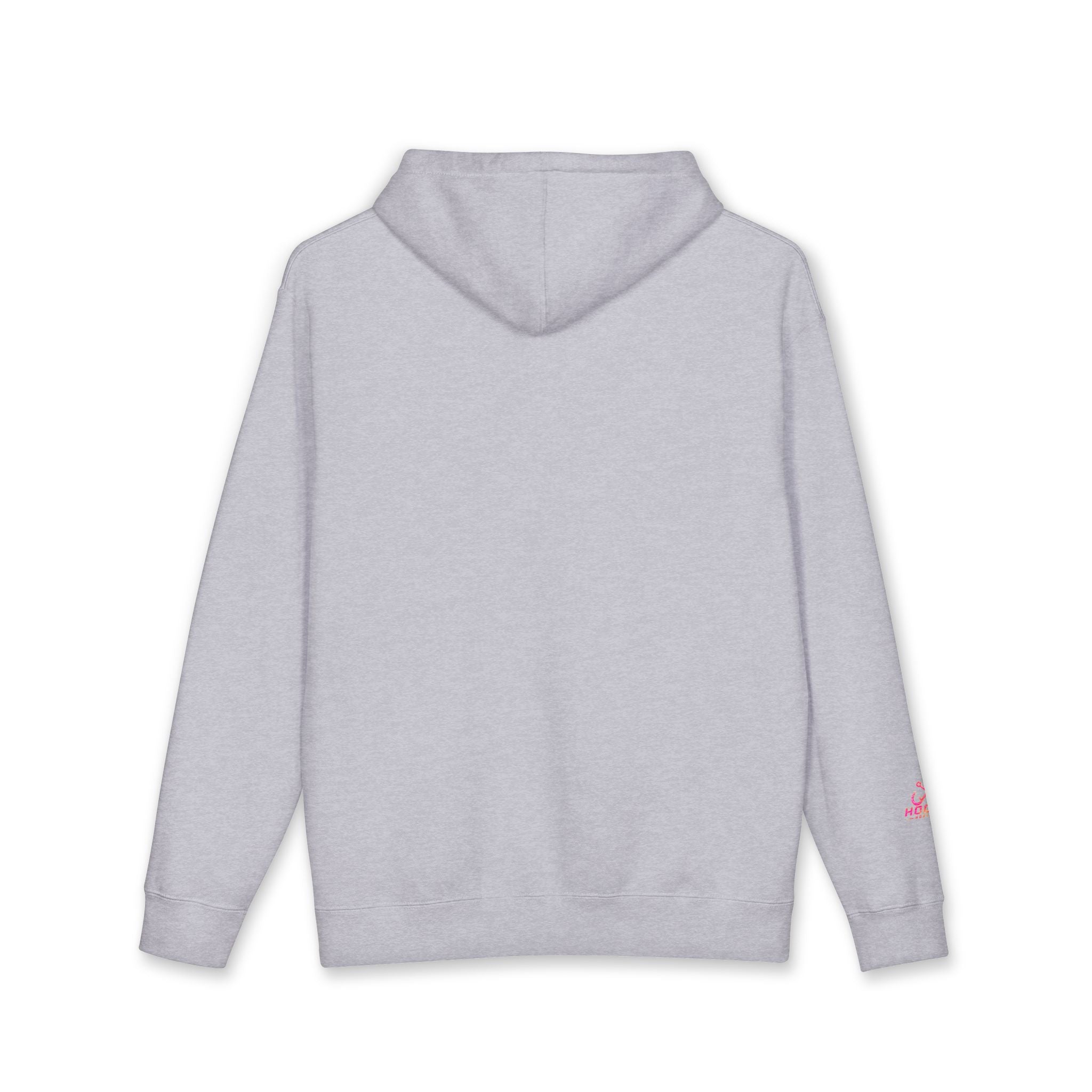 Hot Pink & Peach Hooked Horizon Co. — Fishing Back Graphic Hoodie, Multiple Color Variations
