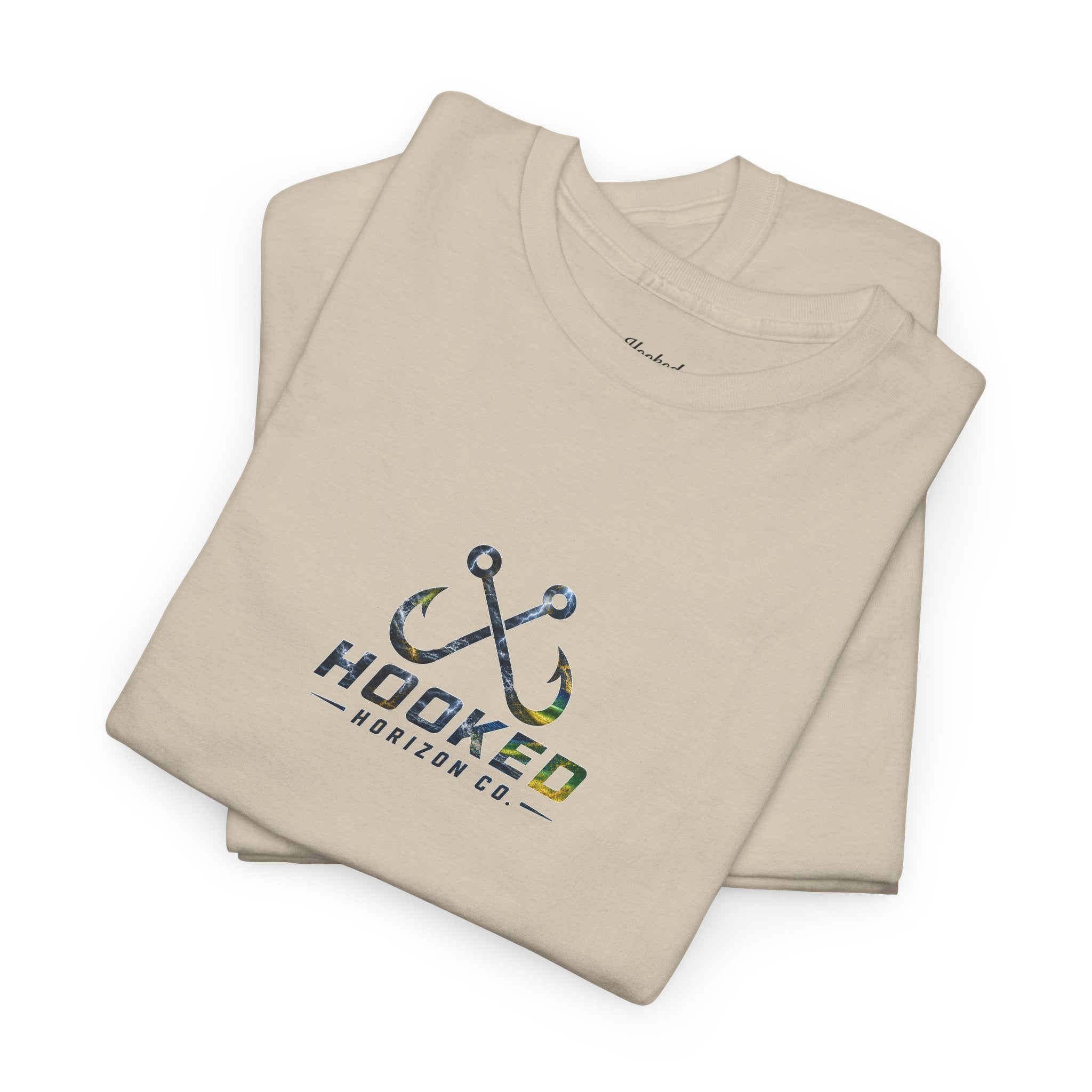 Mahi Mahi Hooked Horizon Co Tee—Ocean Graphic Tee — "Beloved" Ray Design