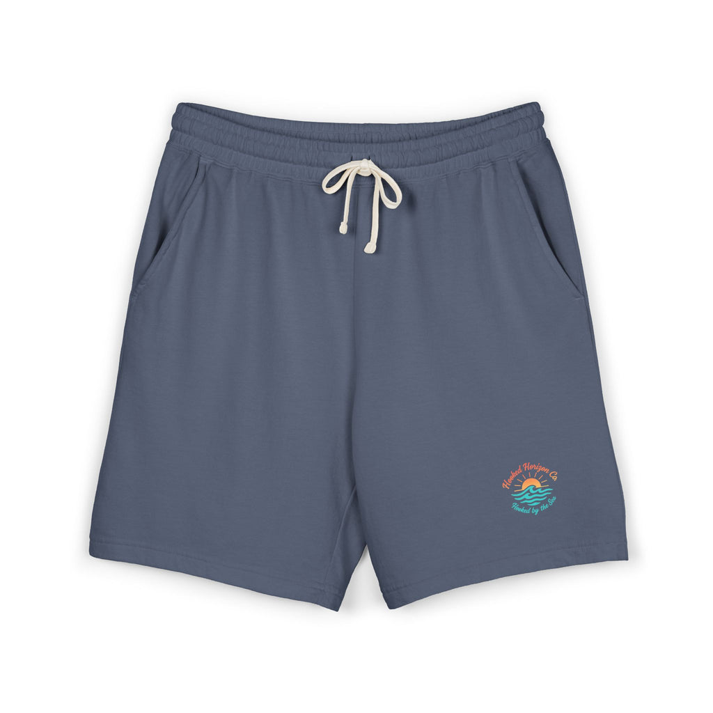 Hooked Horizon Co.  — Ultra Soft Fleece Sweat Shorts — Lightweight Garment-Dyed Lounge Shorts