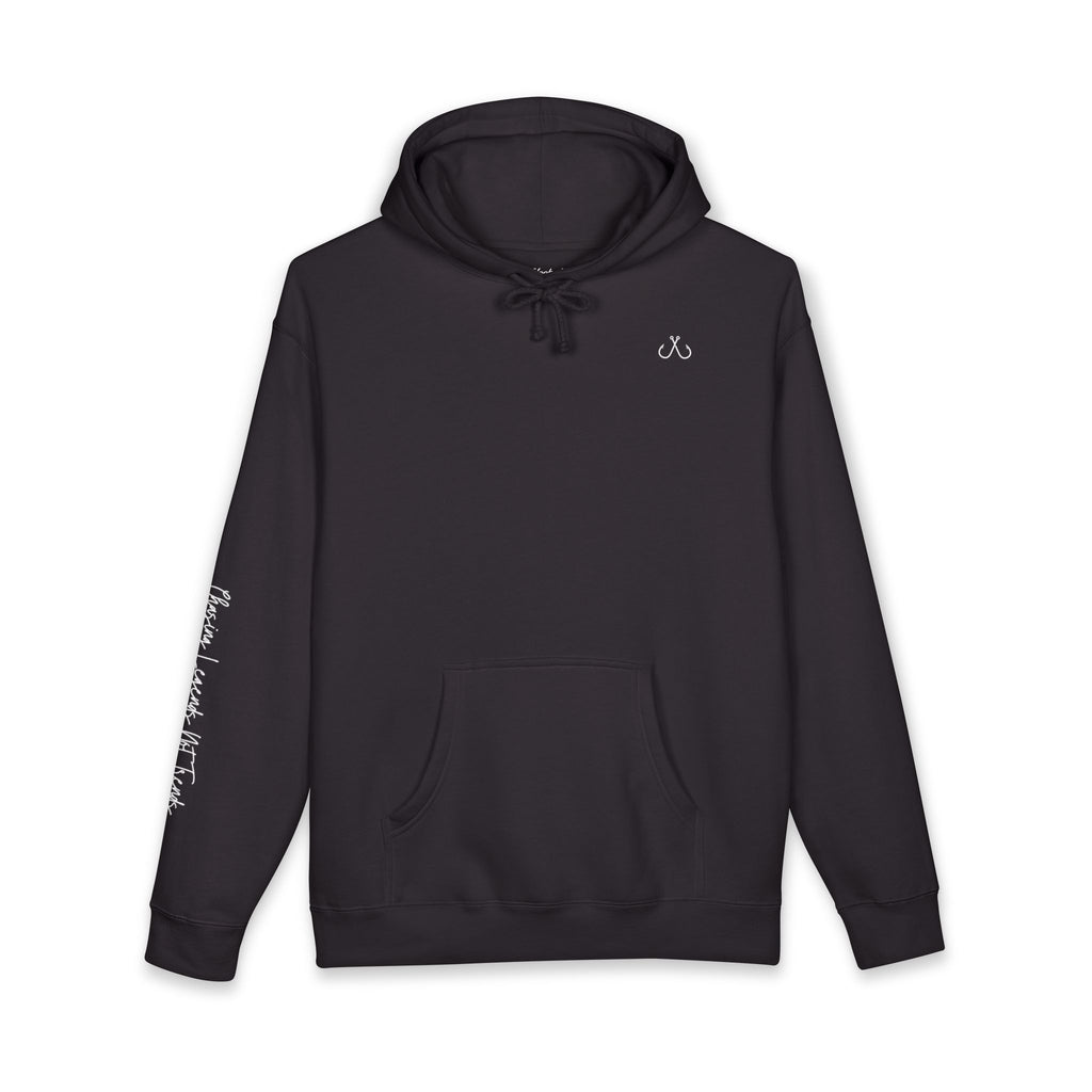 Chasing Legends Not Trends Hoodie Hooked Horizon Co. — Minimal Fishing Back Graphic Hoodie, Multiple Color Variations