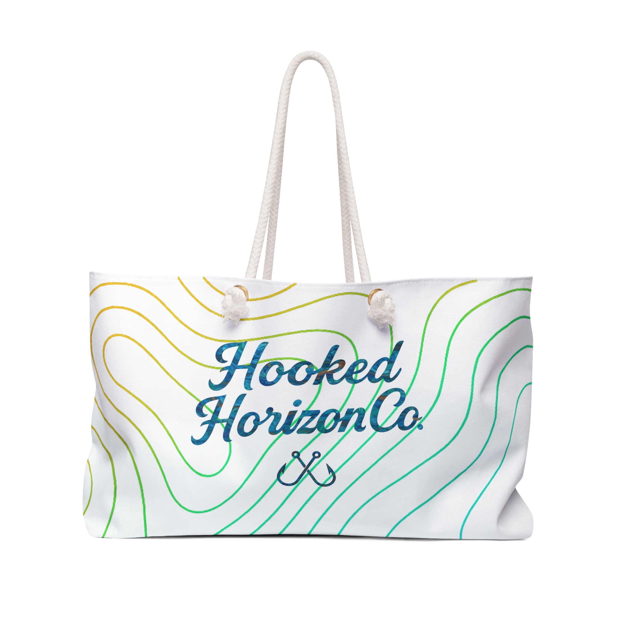 Hooked Horizon Co.  Topography Weekender Bag | Perfect for Travel, Beach Days, Outdoor Adventures, Gifts for Him and Her, Stylish Tote
