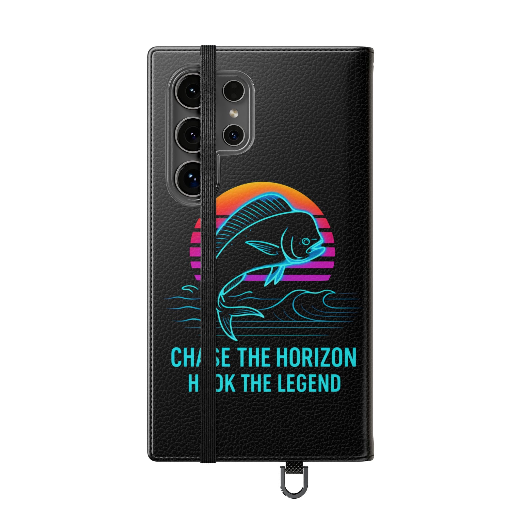 Mahi Mahi Flip Phone Case — Turquoise Water Pattern Wallet Cover