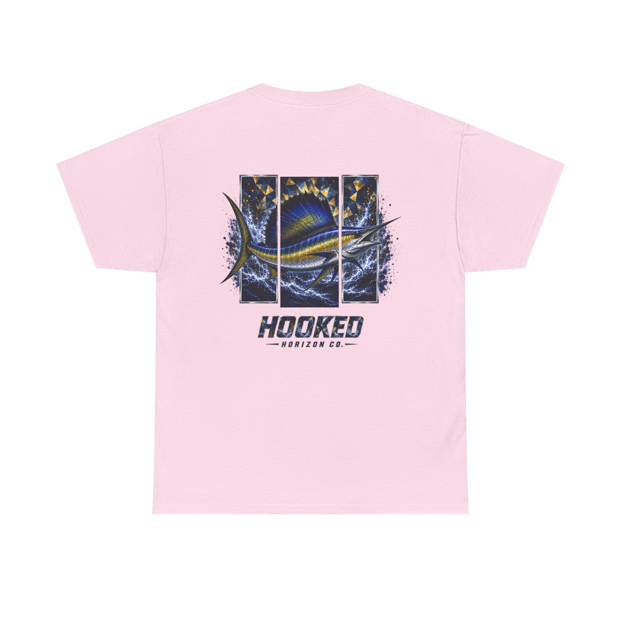Sail Fish Hooked Horizon Co Tee—Ocean Graphic Tee — "Beloved" Ray Design