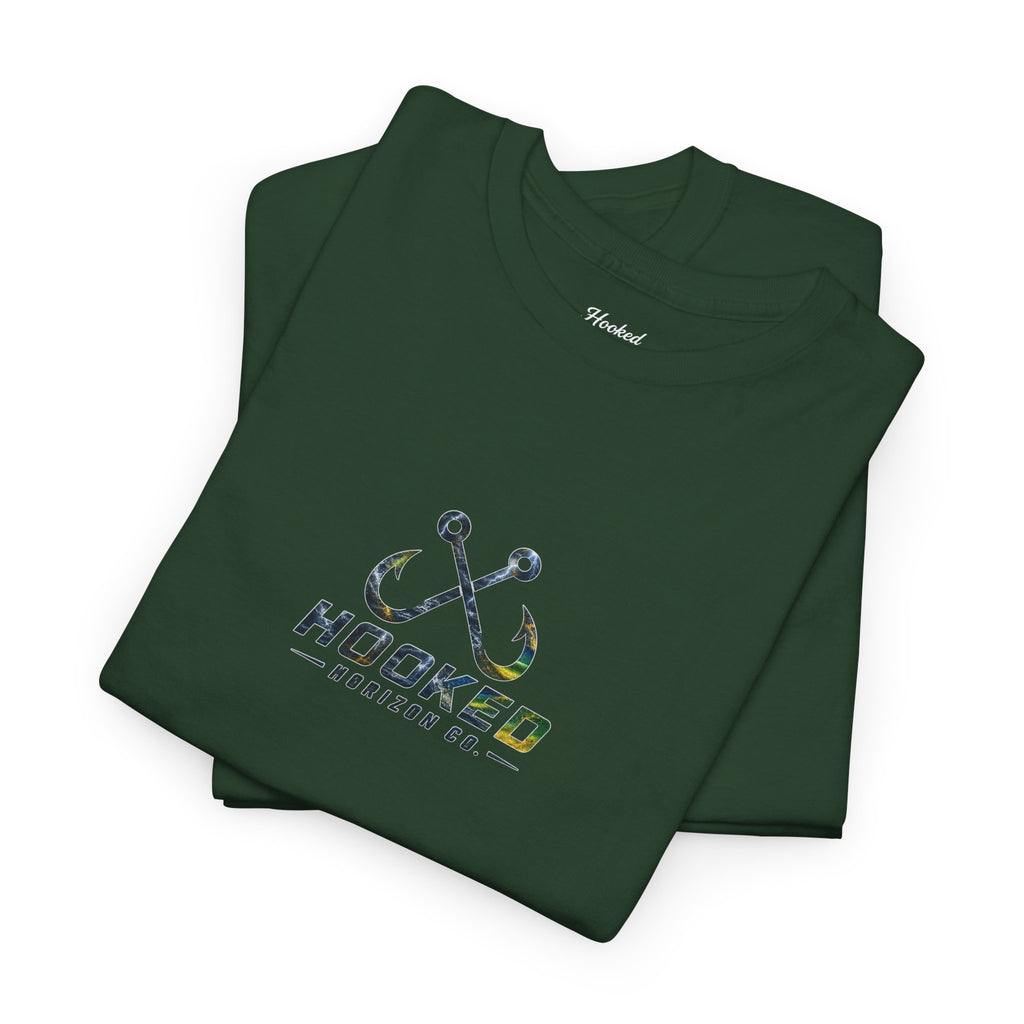 Mahi Mahi Hooked Horizon Co Tee—Ocean Graphic Tee — "Beloved" Ray Design
