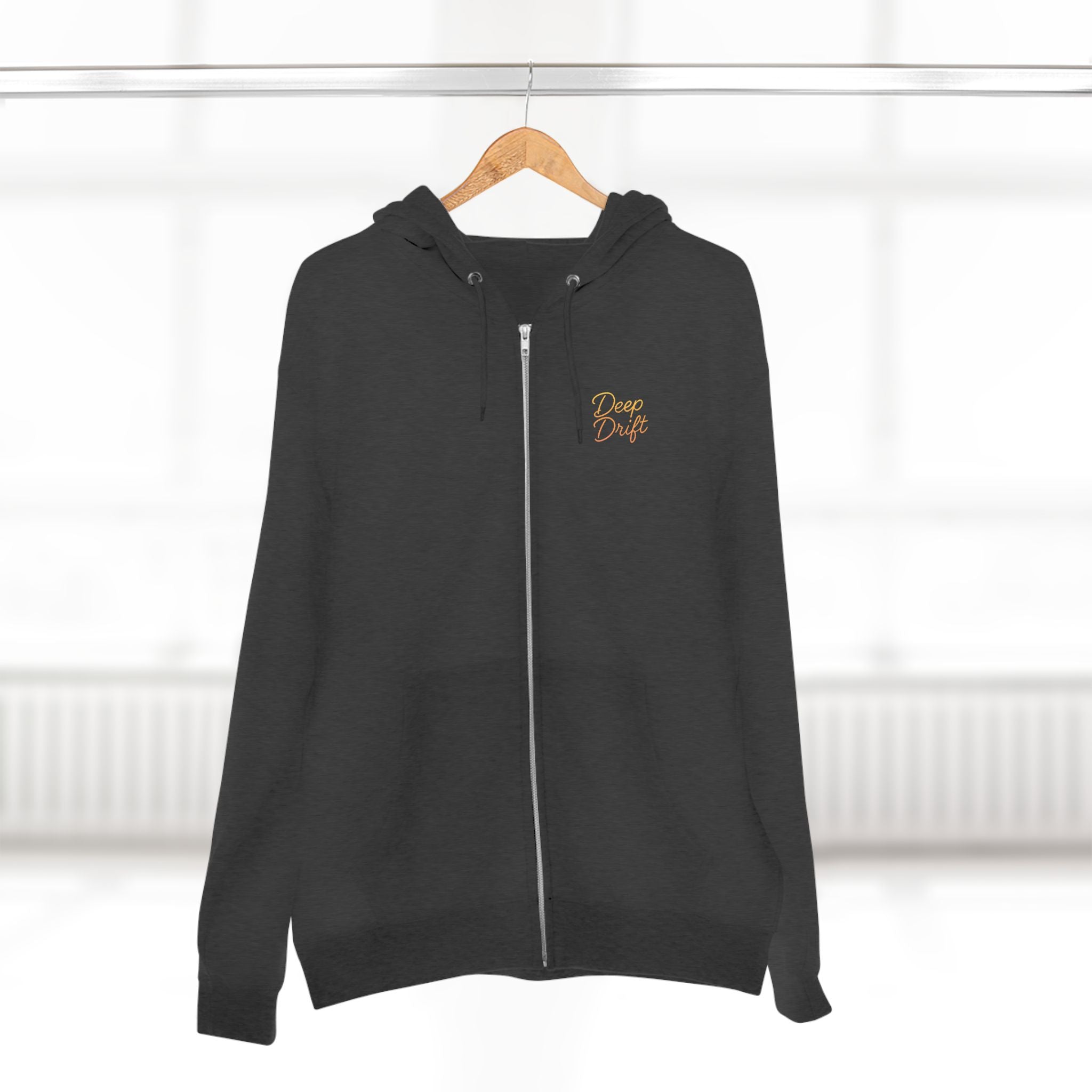 Turtle "Keep It Reel" Deep Drift–Hooked Horizon Co. Unisex Zip Hoodie for Ocean Lovers, Nautical Fashion, Cool Weather Gear, Everyday Comfort, Perfect Gift