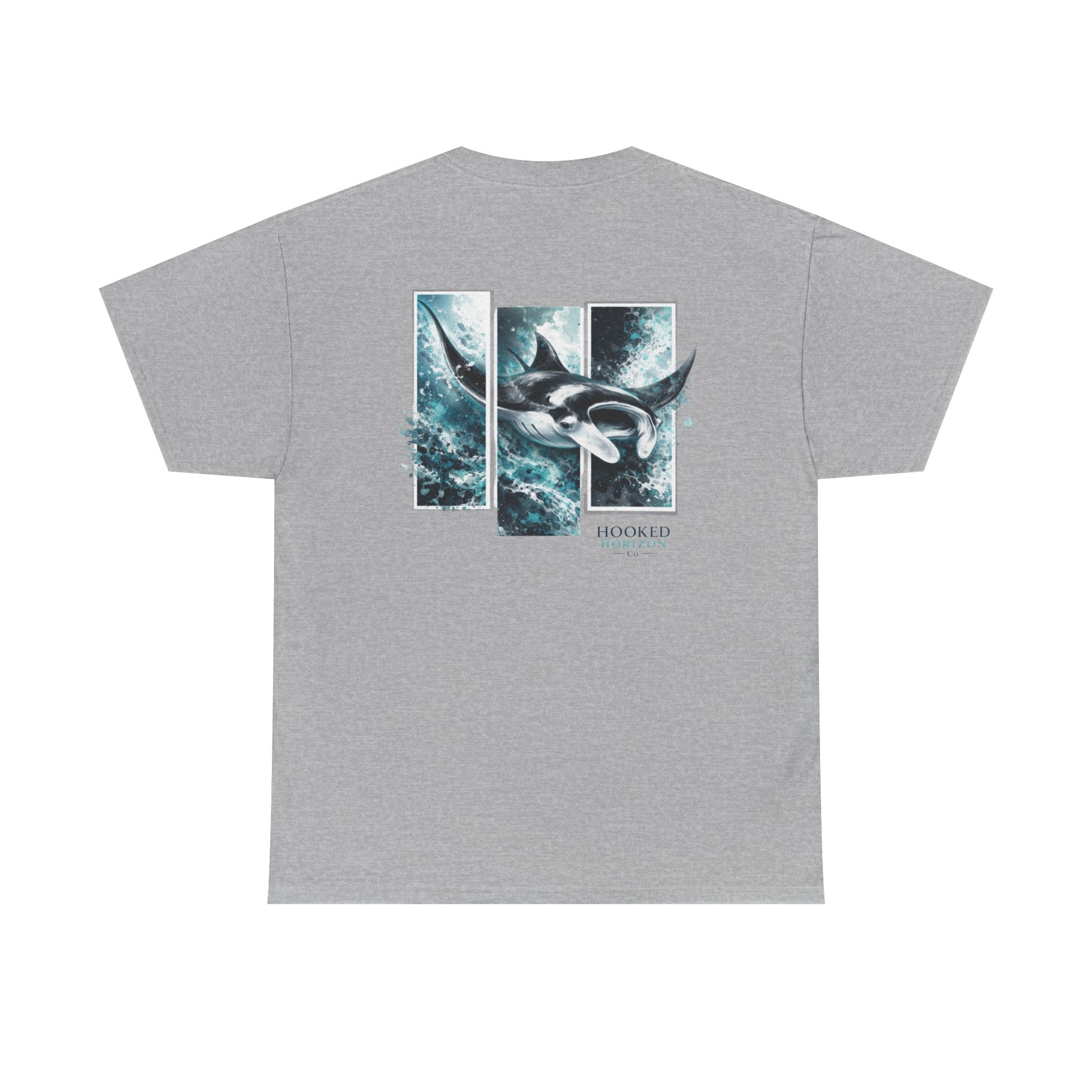 Manta Ray Hooked Horizon Co Tee—Ocean Graphic Tee — "Beloved" Ray Design