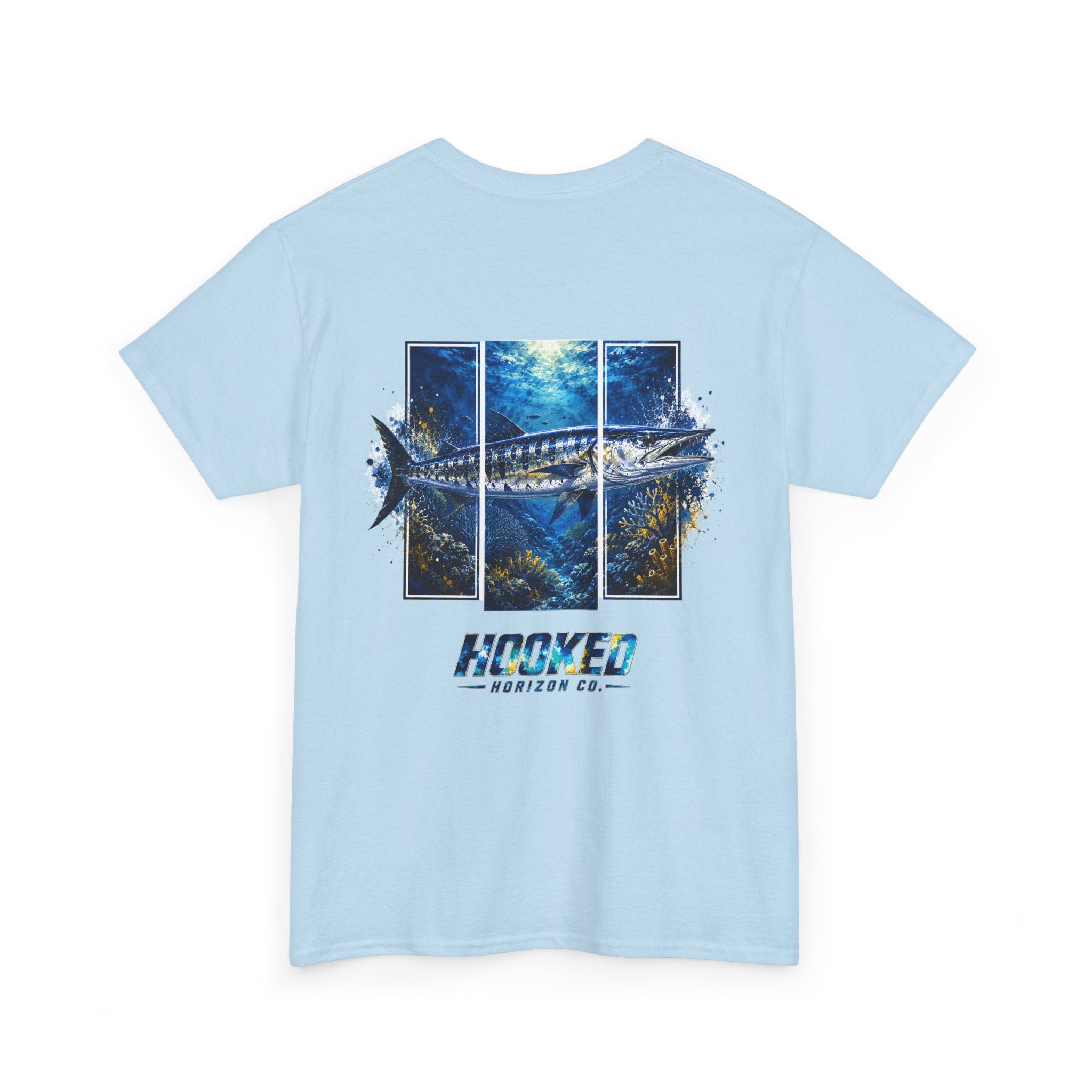 Barracuda Hooked Horizon Co Tee—Ocean Graphic Tee — "Beloved" Ray Design