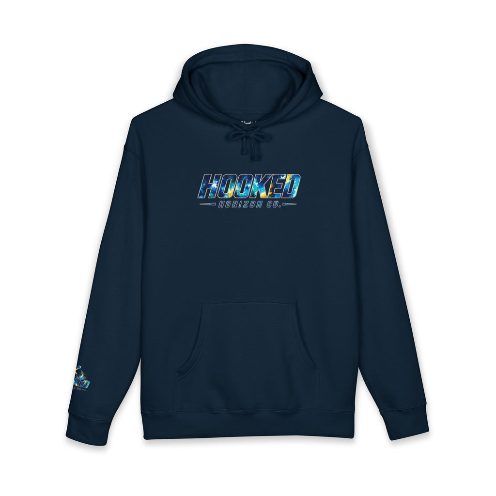 Barracuda Hoodie Hooked Horizon Co. — Fishing Back Graphic Hoodie, Multiple Color Variations