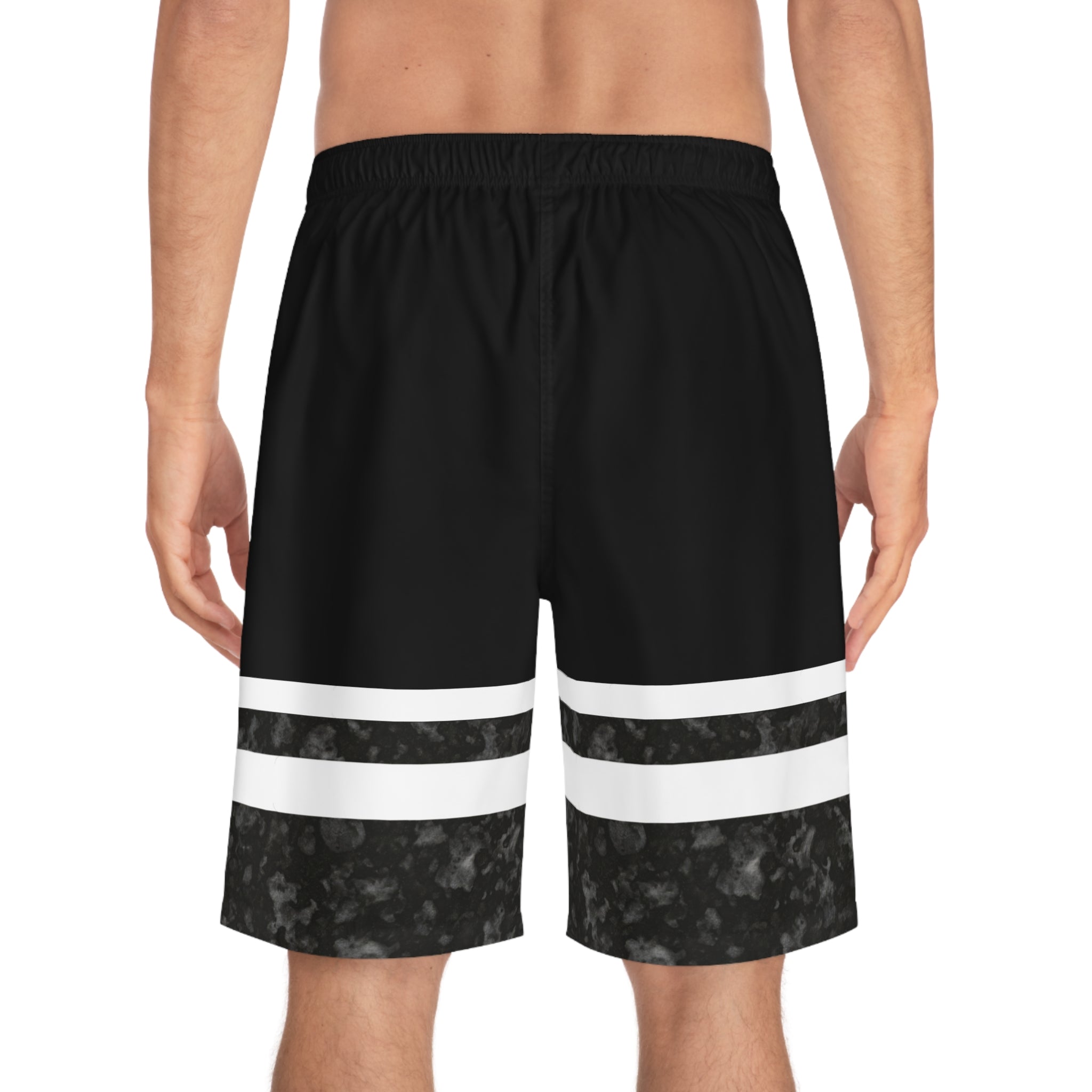 Volcanic Rock Men's Ocean-Inspired Board Shorts, Swimwear for Beach Days, Summer Vacations, Pool Parties, Surfing Attire, Water Sports