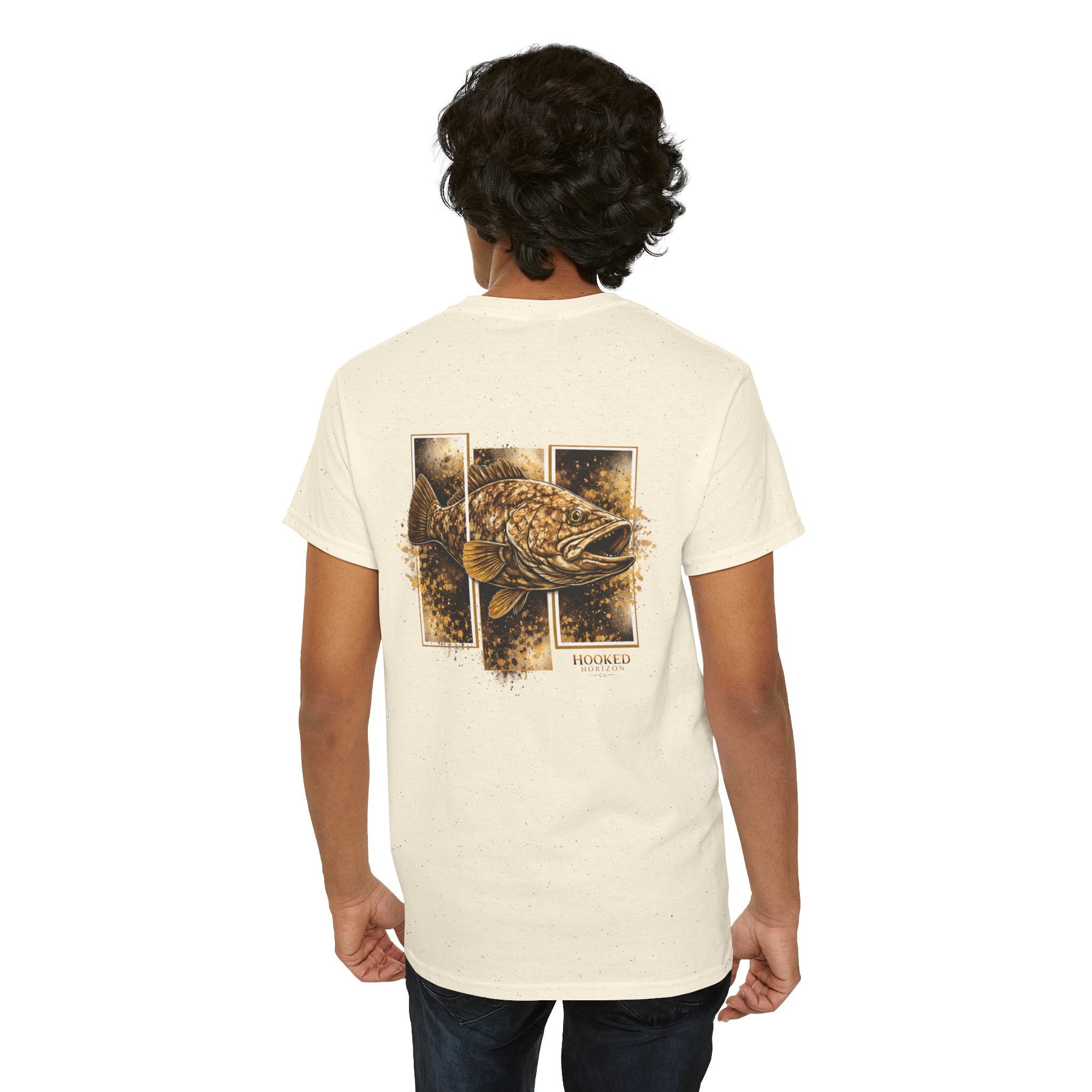 Grouper Hooked Horizon Co Tee—Ocean Graphic Tee — "Beloved" Ray Design