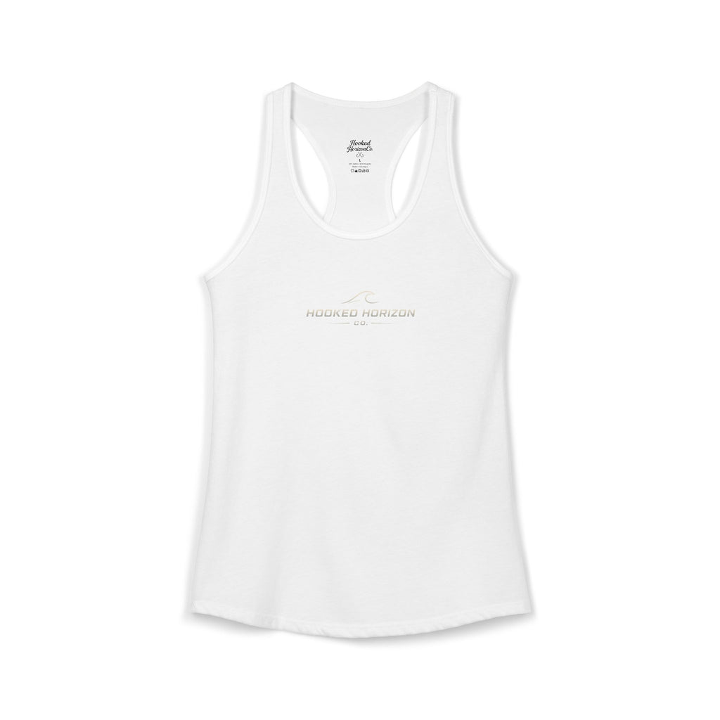 Hooked Horizon Co. Commerical Logo — Soft Women's Ideal Racerback Tank