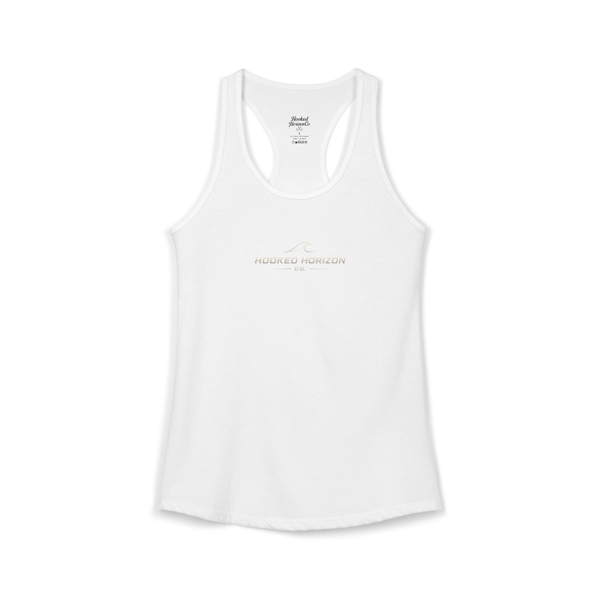 Hooked Horizon Co. Commerical Logo — Soft Women's Ideal Racerback Tank