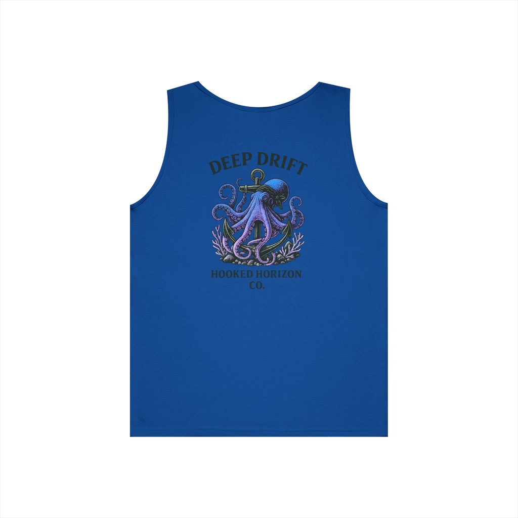 Purple Deep Drift Octopus Graphic Tank Top, Summer Beach Wear, Unisex Tank, Gift for Ocean Lovers, Nautical Tees, Camping Apparel