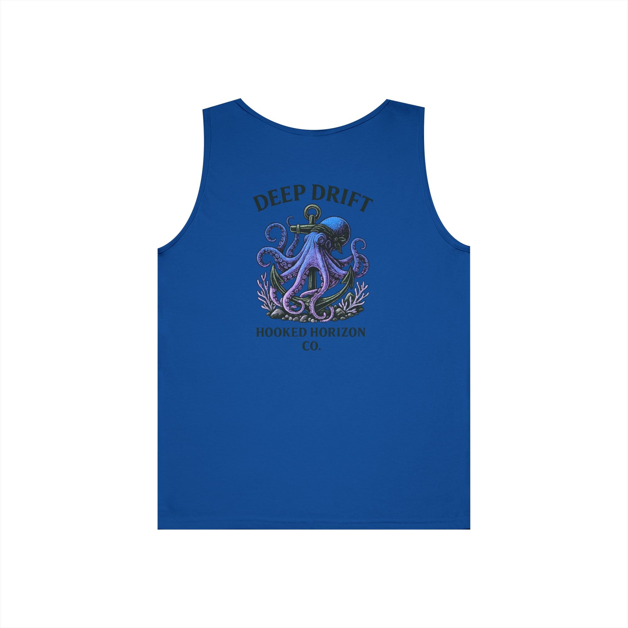 Purple Deep Drift Octopus Graphic Tank Top, Summer Beach Wear, Unisex Tank, Gift for Ocean Lovers, Nautical Tees, Camping Apparel