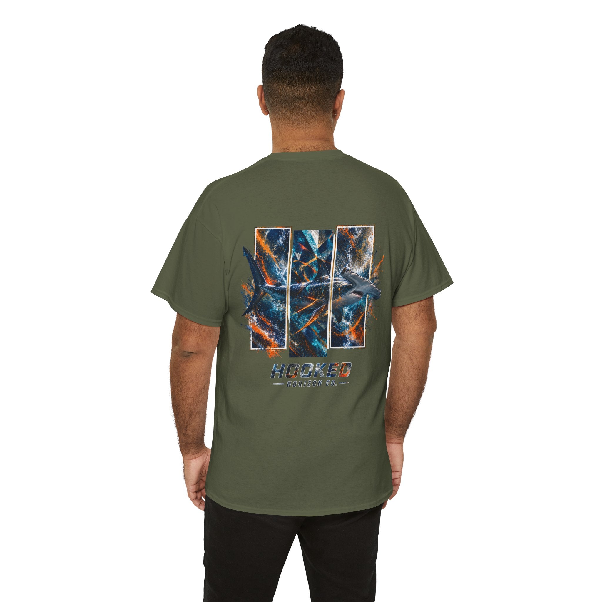Hammer Head Hooked Horizon Co Tee—Ocean Graphic Tee — "Beloved" Ray Design