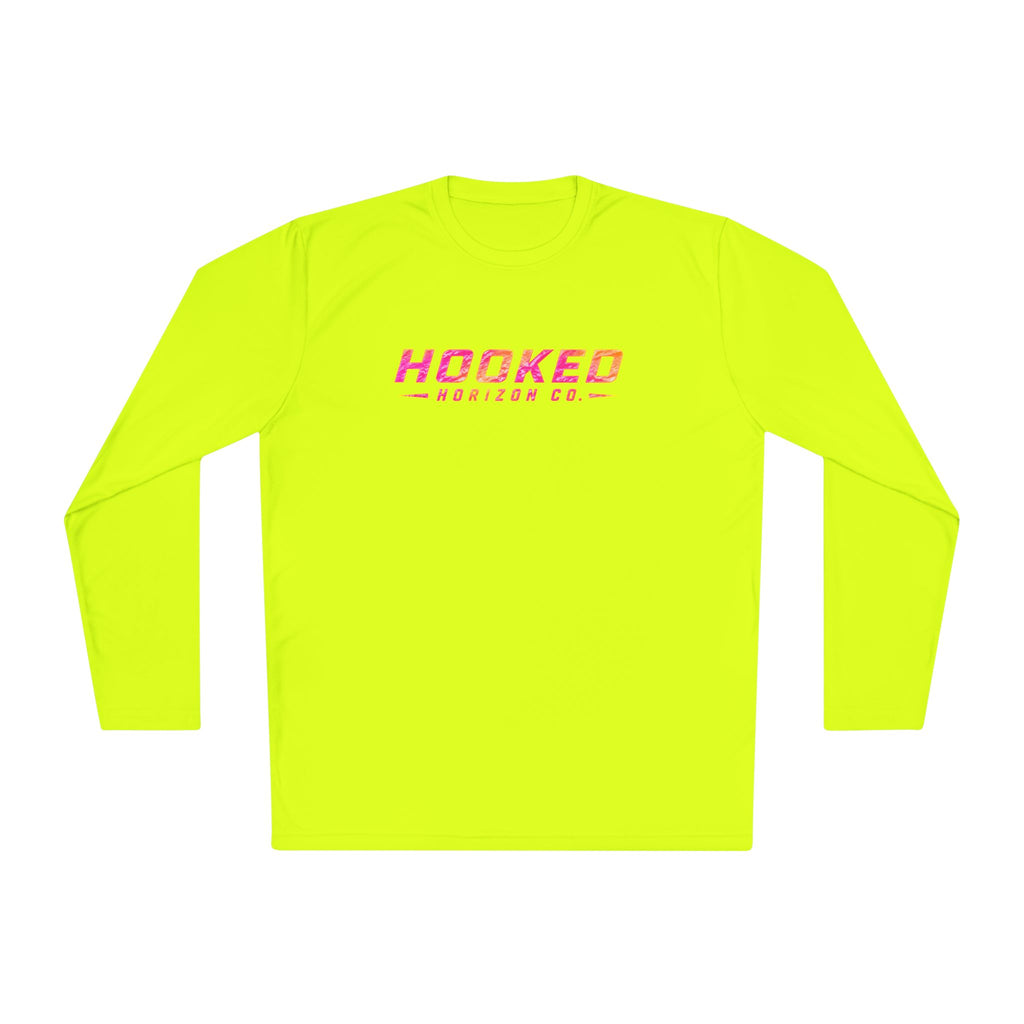 Moisture Wicking Classic Logo Tee In Pink—Horizon Co. Anchors Long Sleeve Tee — Lightweight Fishing Shirt