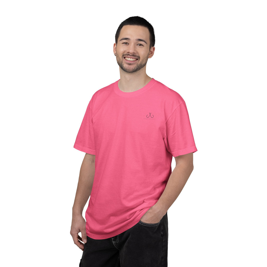 Deep Drift Fishing T-Shirt - Pink & Peach Fishing Tee for Angler Lovers, Pink Ombre, Hammer Head Shark Tee, Ocean-inspired