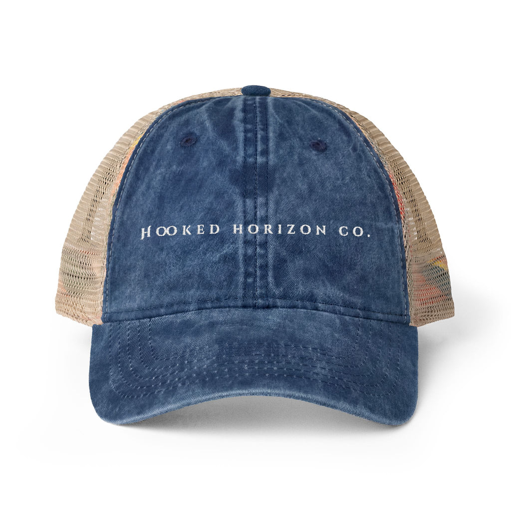 Hooked Horizon Co. —Women's Washed Mesh-Back Cap, Multiple Color Variations