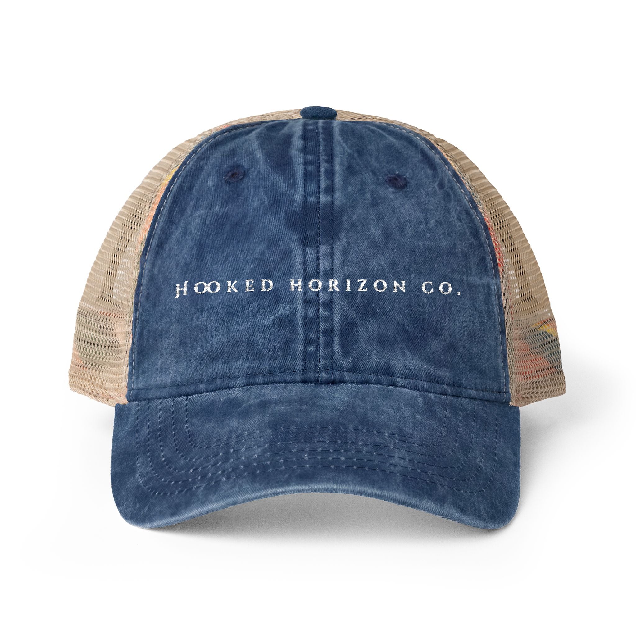 Hooked Horizon Co. —Women's Washed Mesh-Back Cap, Multiple Color Variations