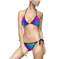 Parrot Fish Scale Inspired Bikini –  Hooked Horizon Co. Swimsuit, Summer Beachwear, Swimwear for Vacations, Pool Parties, Tropical Getaways, Custom Strap Colors – Multiple Variations