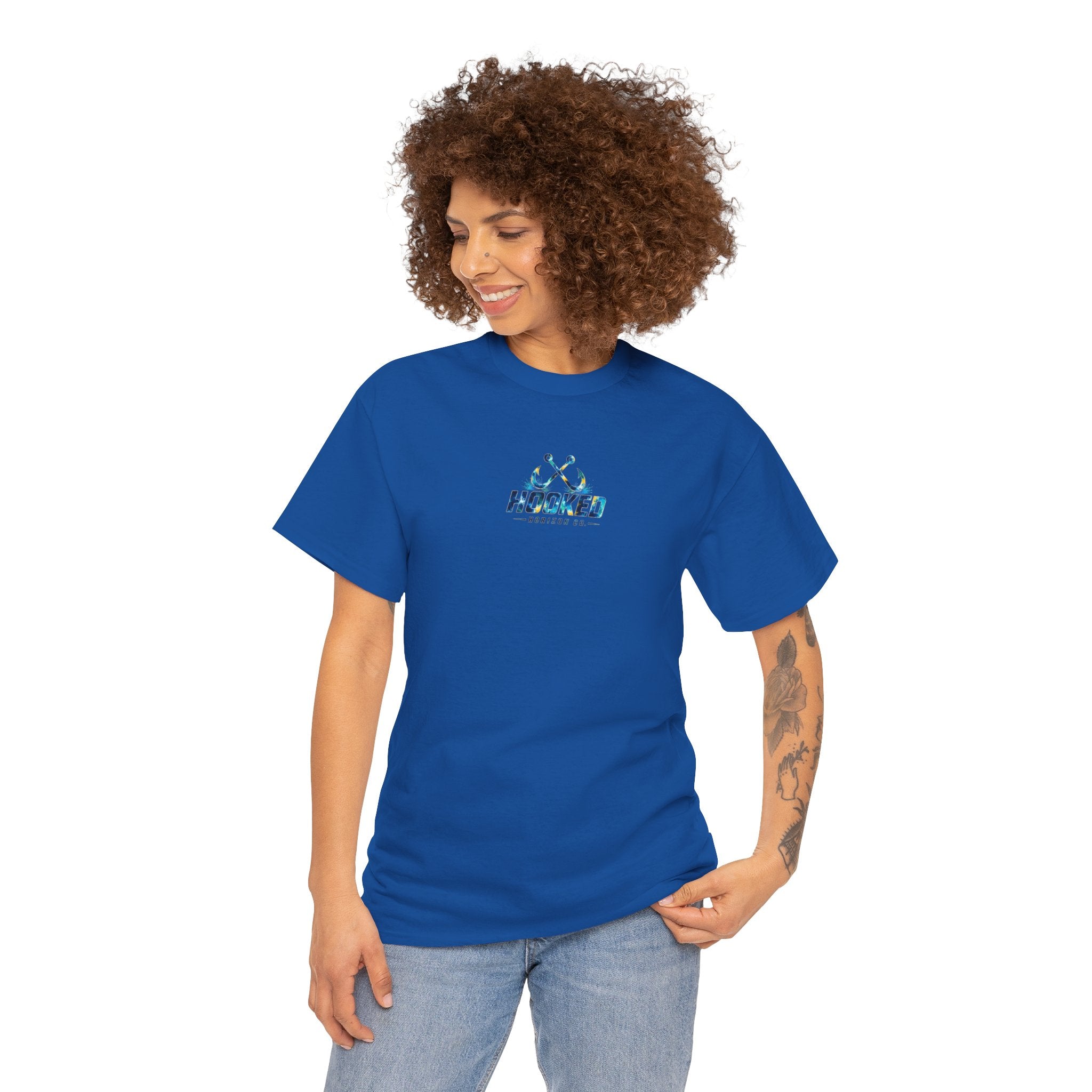 Barracuda Hooked Horizon Co Tee—Ocean Graphic Tee — "Beloved" Ray Design