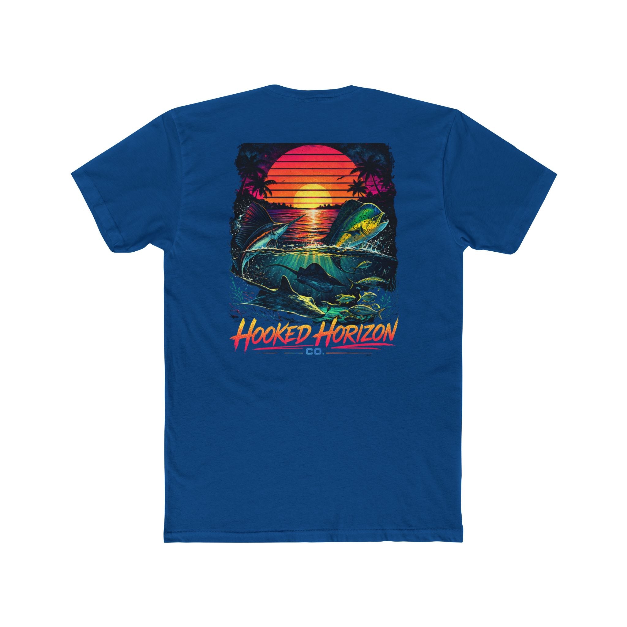 Hooked Horizon Co.  Sunset Fishing T-Shirt— Multiple Color Variations