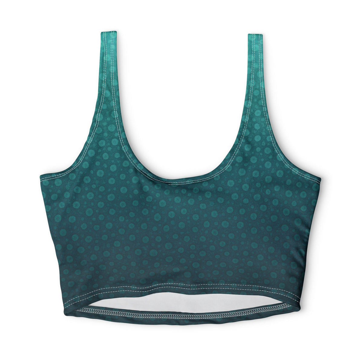 Teal Spotted Sports Bra—Hooked Horizon Co. Stylish Sports Bra for Active Women, Workout Top, Gym Essential, Fitness Apparel, Athleisure Wear, Yoga Gear