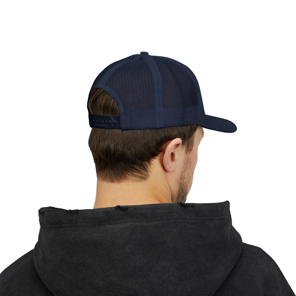 Wave Hooked Horizon Trucker Cap — Embroidered Fishing Snapback