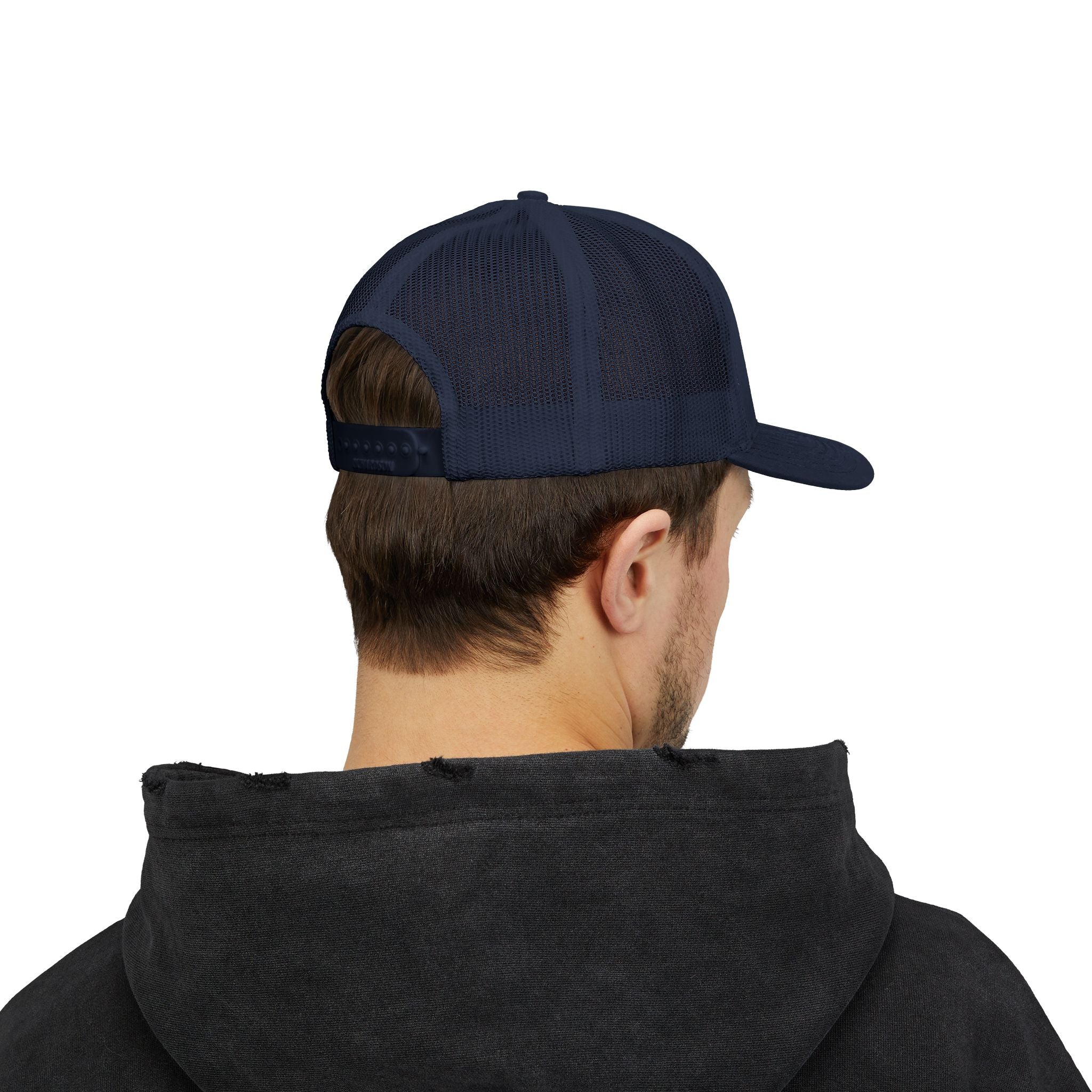 Wave Hooked Horizon Trucker Cap — Embroidered Fishing Snapback