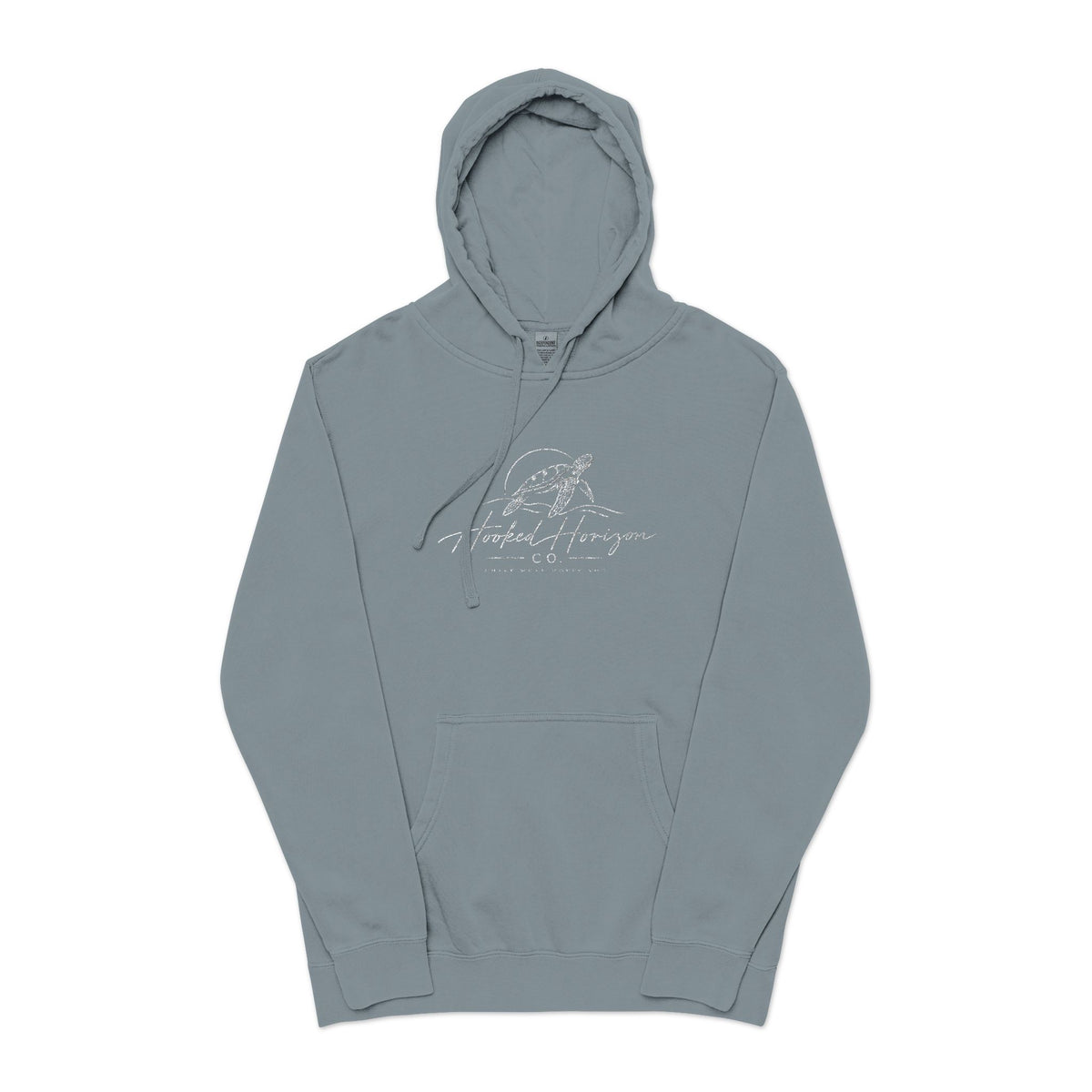 Turtle Hooked Horizon Co – " Chase What Moves You "Unisex Pigment-Dyed Hoodie