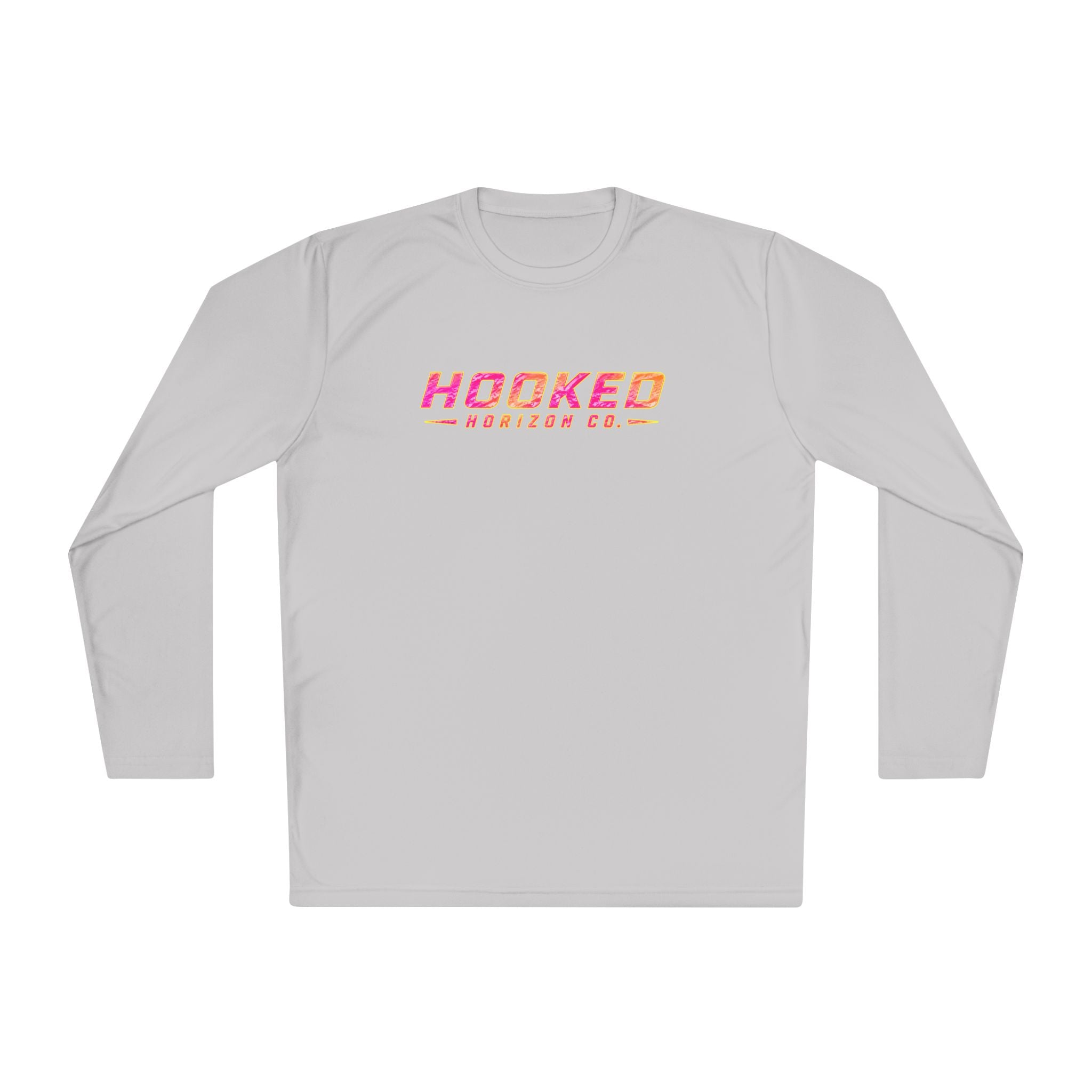 Moisture Wicking Classic Logo Tee In Pink—Horizon Co. Anchors Long Sleeve Tee — Lightweight Fishing Shirt