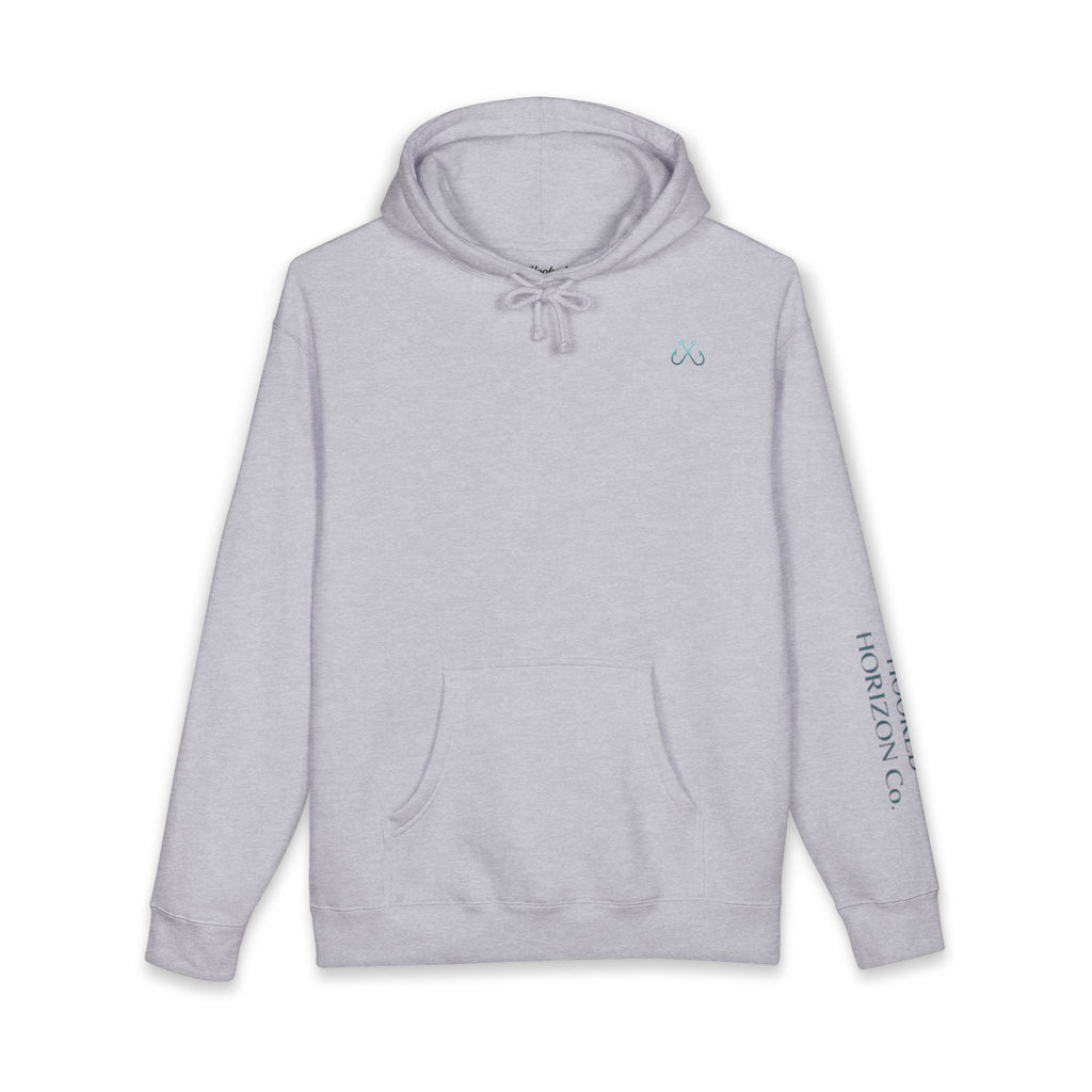 Manta Ray Hoodie Hooked Horizon Co. — Fishing Back Graphic Hoodie, Multiple Color Variations
