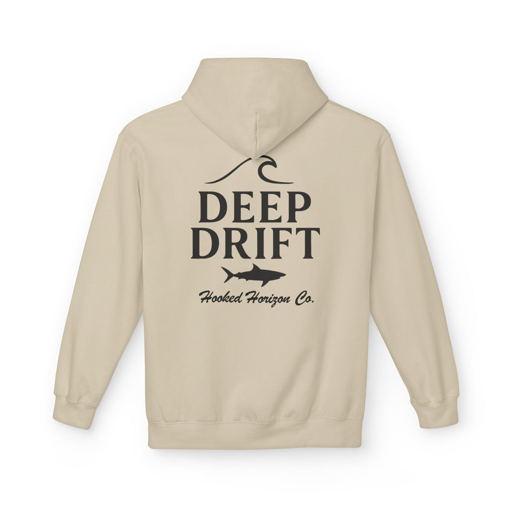 Deep Drift Wave & Shark Fishing Hoodie — Hooked Horizon Co. Pullover, Multiple Color Variations
