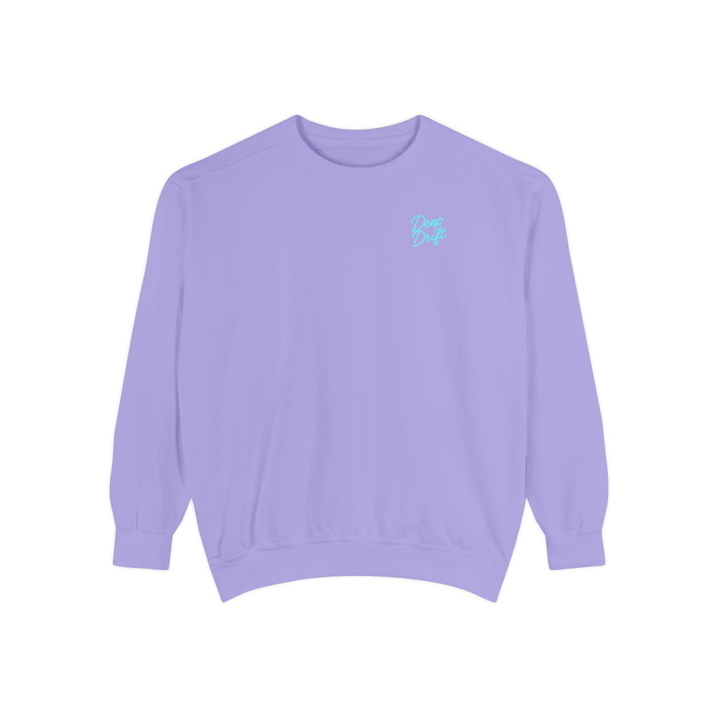 Vintage Vibes Grid Sweatshirt — "Hooked Horizon Co." Logo Pullover