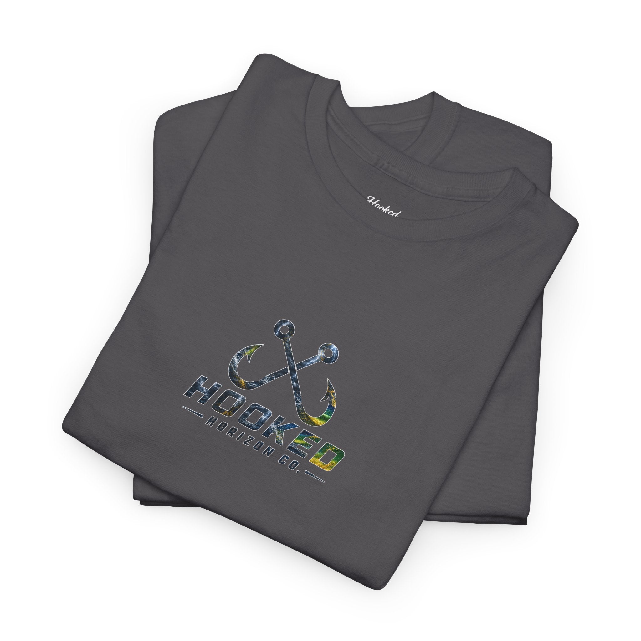 Mahi Mahi Hooked Horizon Co Tee—Ocean Graphic Tee — "Beloved" Ray Design