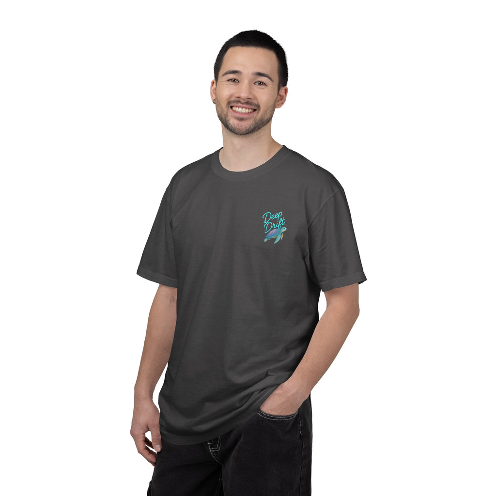 Turtle Deep Drift T-shirt, Hooked Horizon Co, Angler Gifts