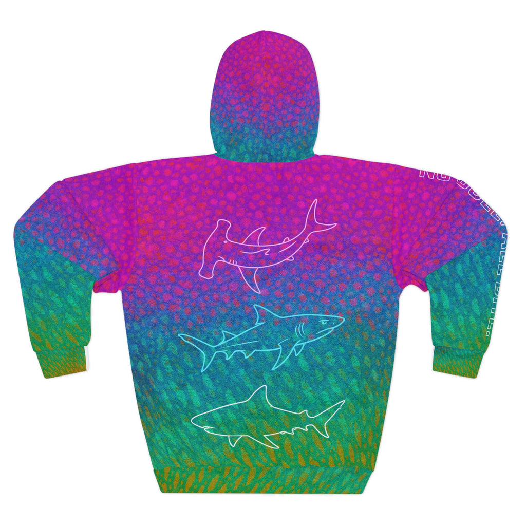 Speckle Color Shark Hoodie — Hooked Horizon Co Neon Ombre Pullover