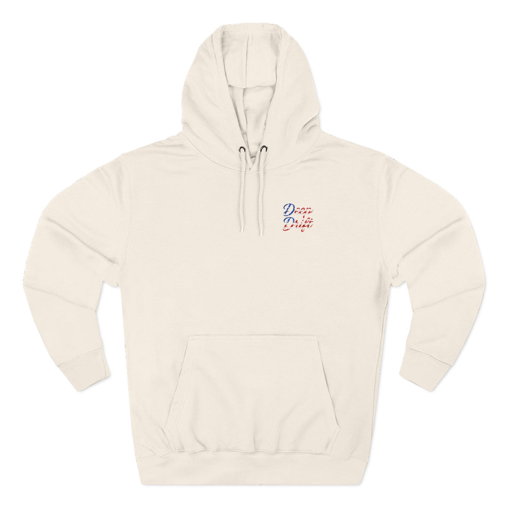 USA Deep Drift — Hooked Horizon Co. Neon Fishing Hoodie – "Chase the Horizon, Hook the Legend" Graphic