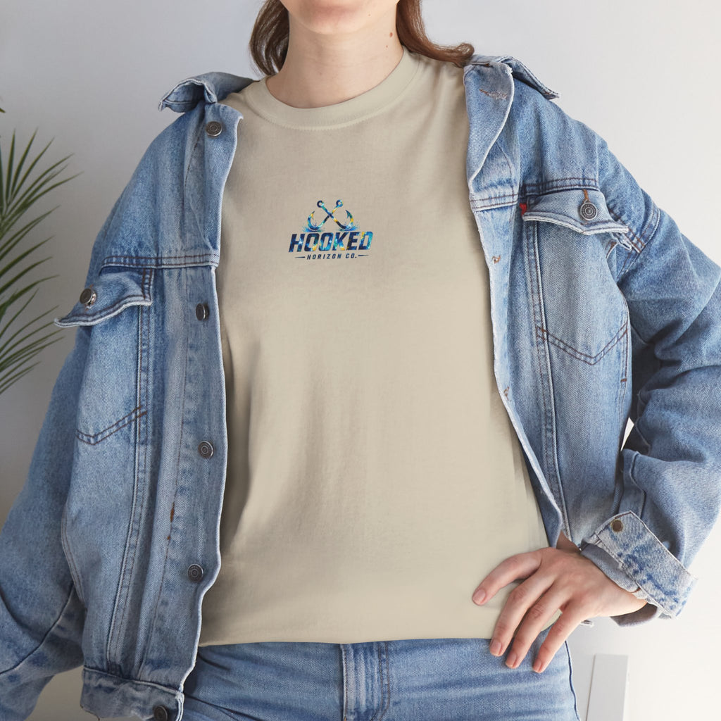 Barracuda Hooked Horizon Co Tee—Ocean Graphic Tee — "Beloved" Ray Design