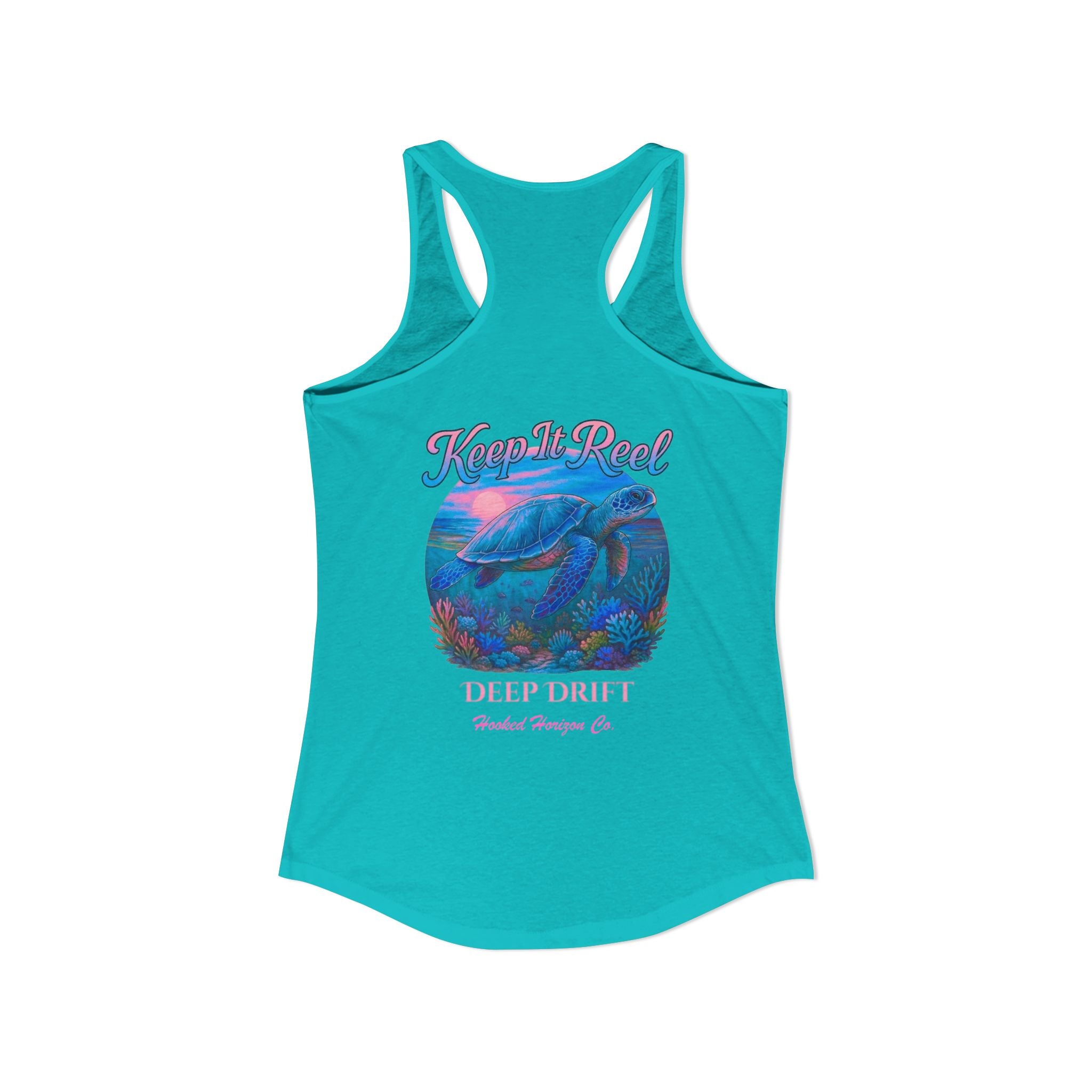 Turtle " Keep It Reel" Deep Drift– Hooked Horizon Co. Gifts for Ocean Lovers, Nautical Fashion, Everyday Comfort, Perfect Gift for Her
