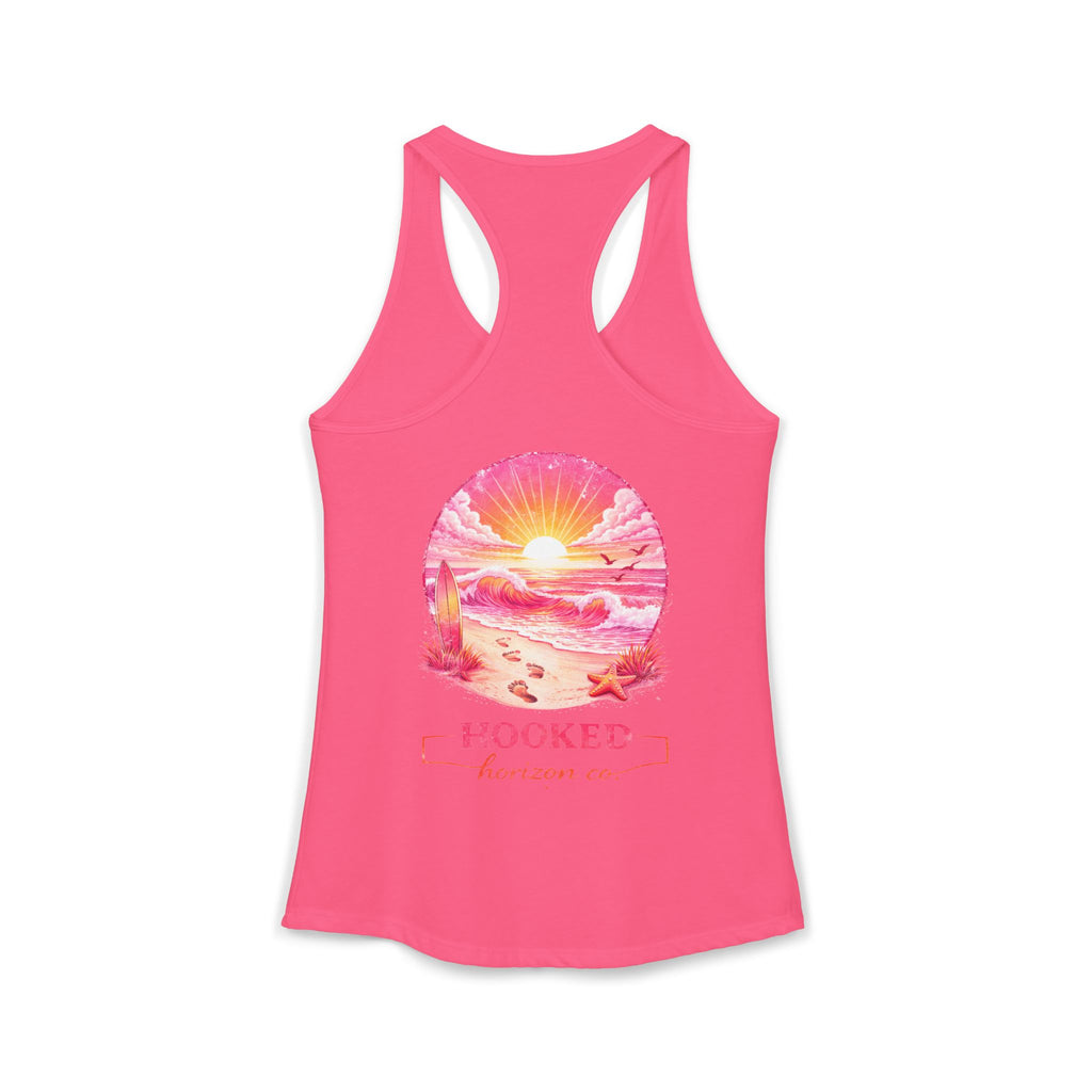 Pink Sunset Hooked Horizon Co. Tank– Gifts for Ocean Lovers, Nautical Fashion, Everyday Comfort, Perfect Gift for Her