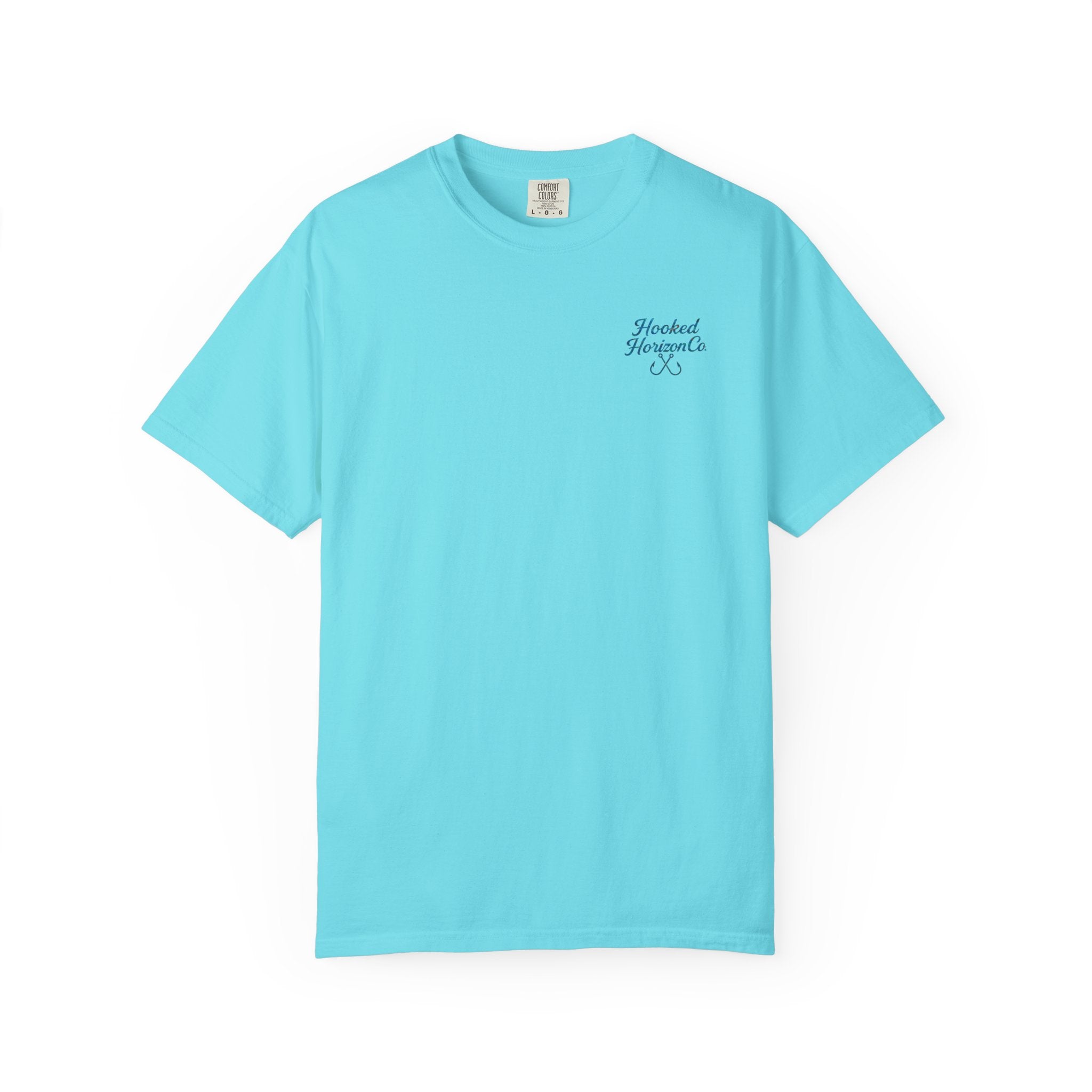 Mahi Mahi Hooked Horizon Co. — "Chasing Legends" Deep Drift Fishing Graphicishing Tee for Angler Lovers, Shark Lovers, Ocean Tee